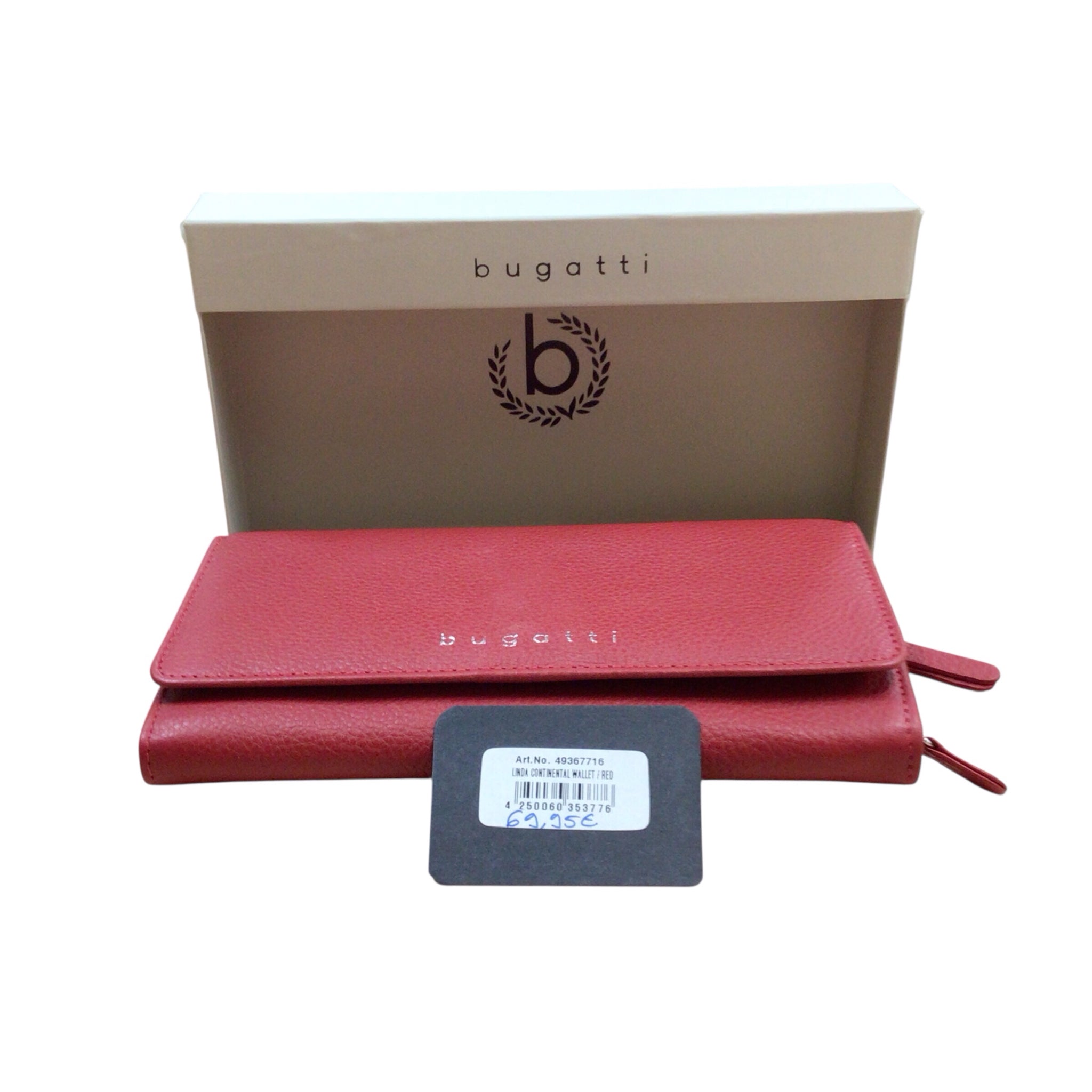 Bugatti "Linda" Red Continental Wallet