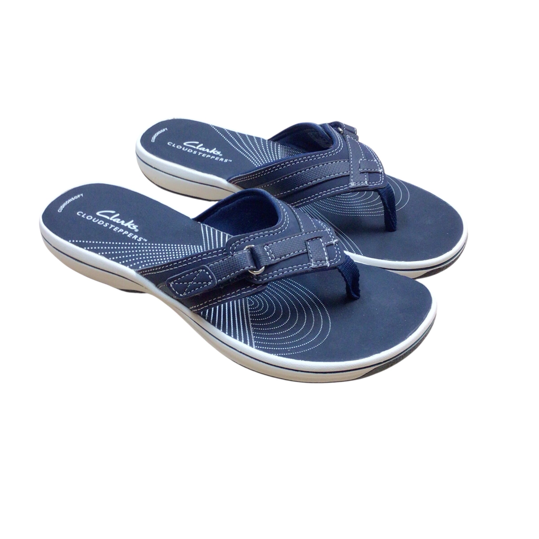 Clarks "Breeze Sea" Navy Cloudstepper Sandals Size 7