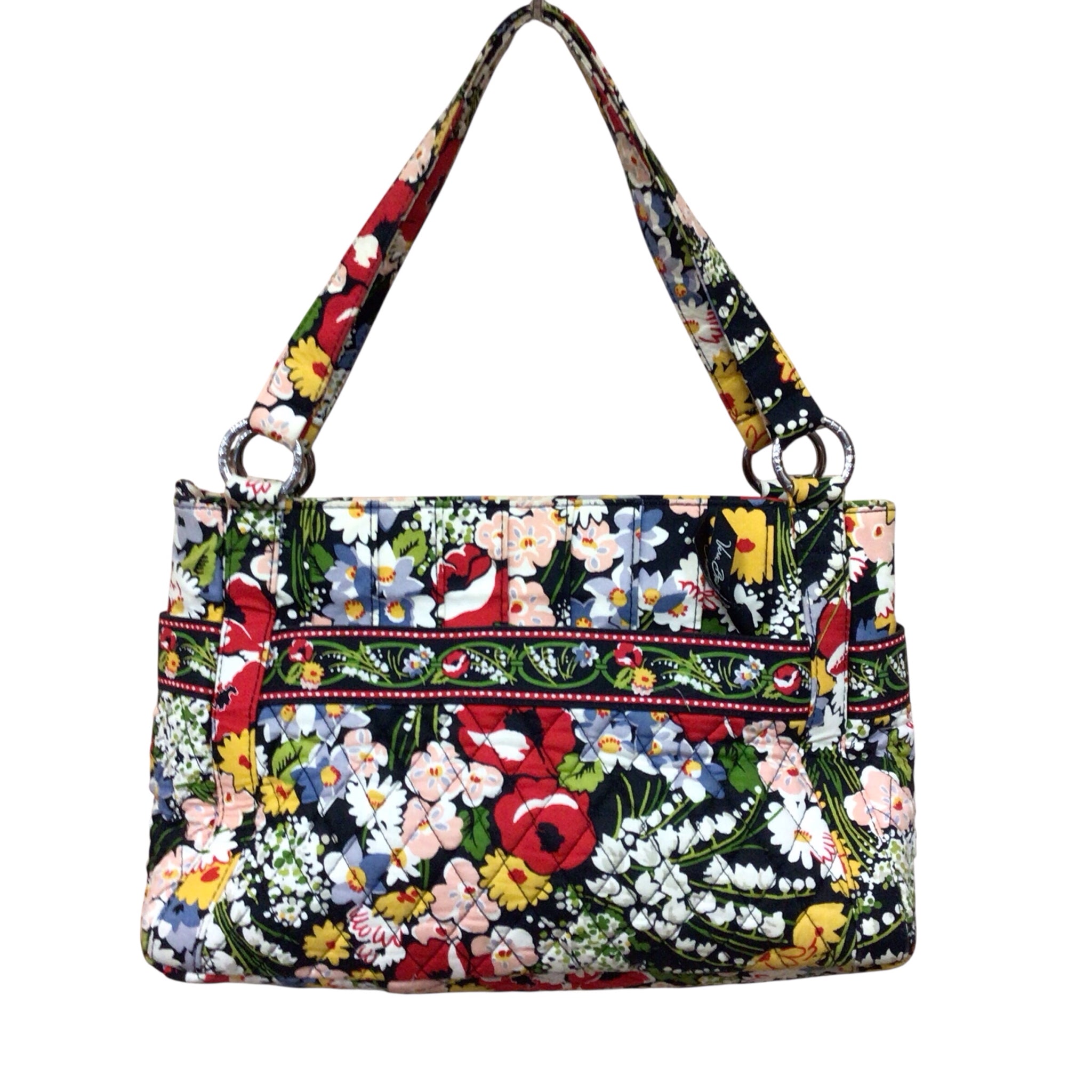 Vera Bradley Retired "Poppy Fields" Quilted Tote Shoulder Bag