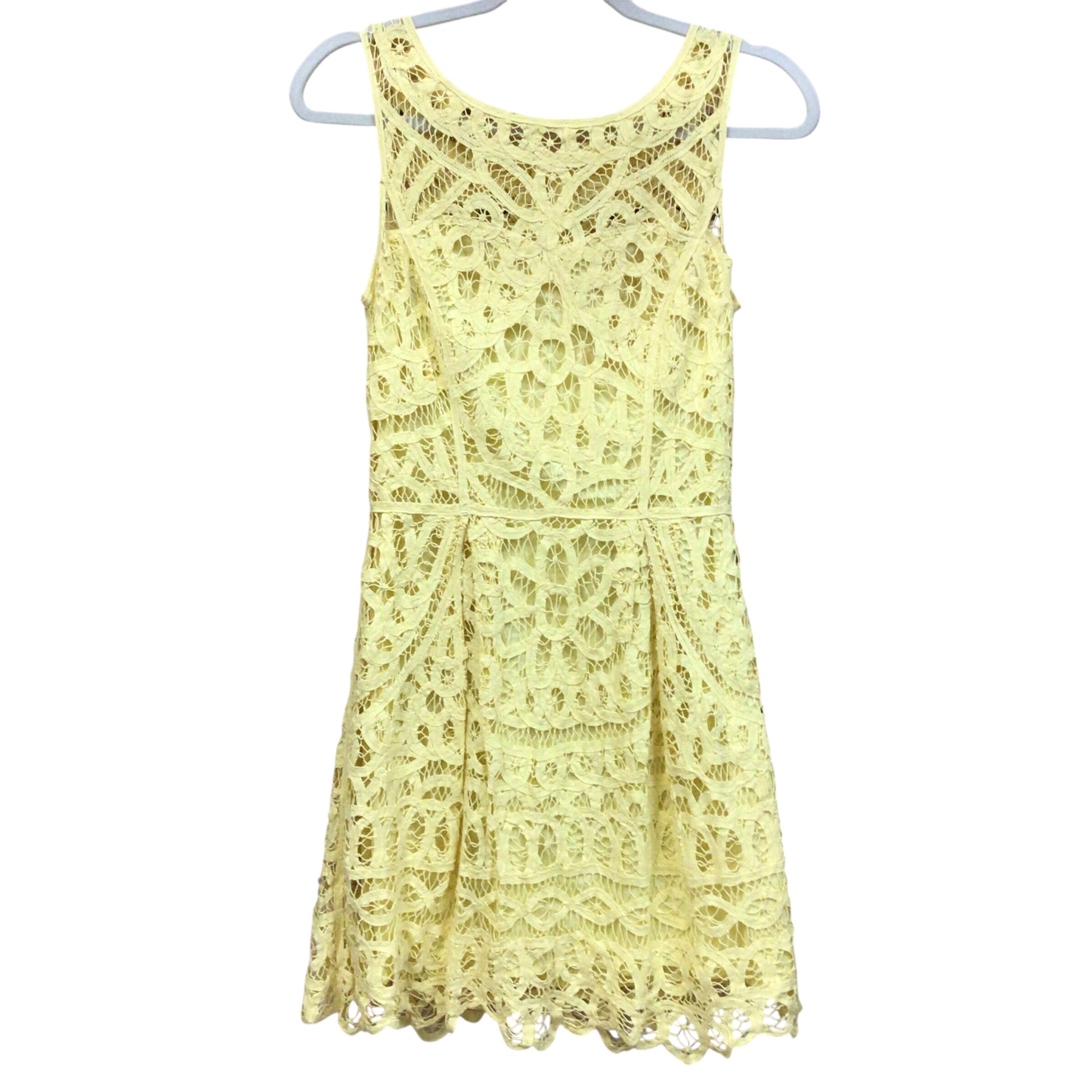 Lilly Pulitzer "Battenburg" Yellow Lace Dress Size Small