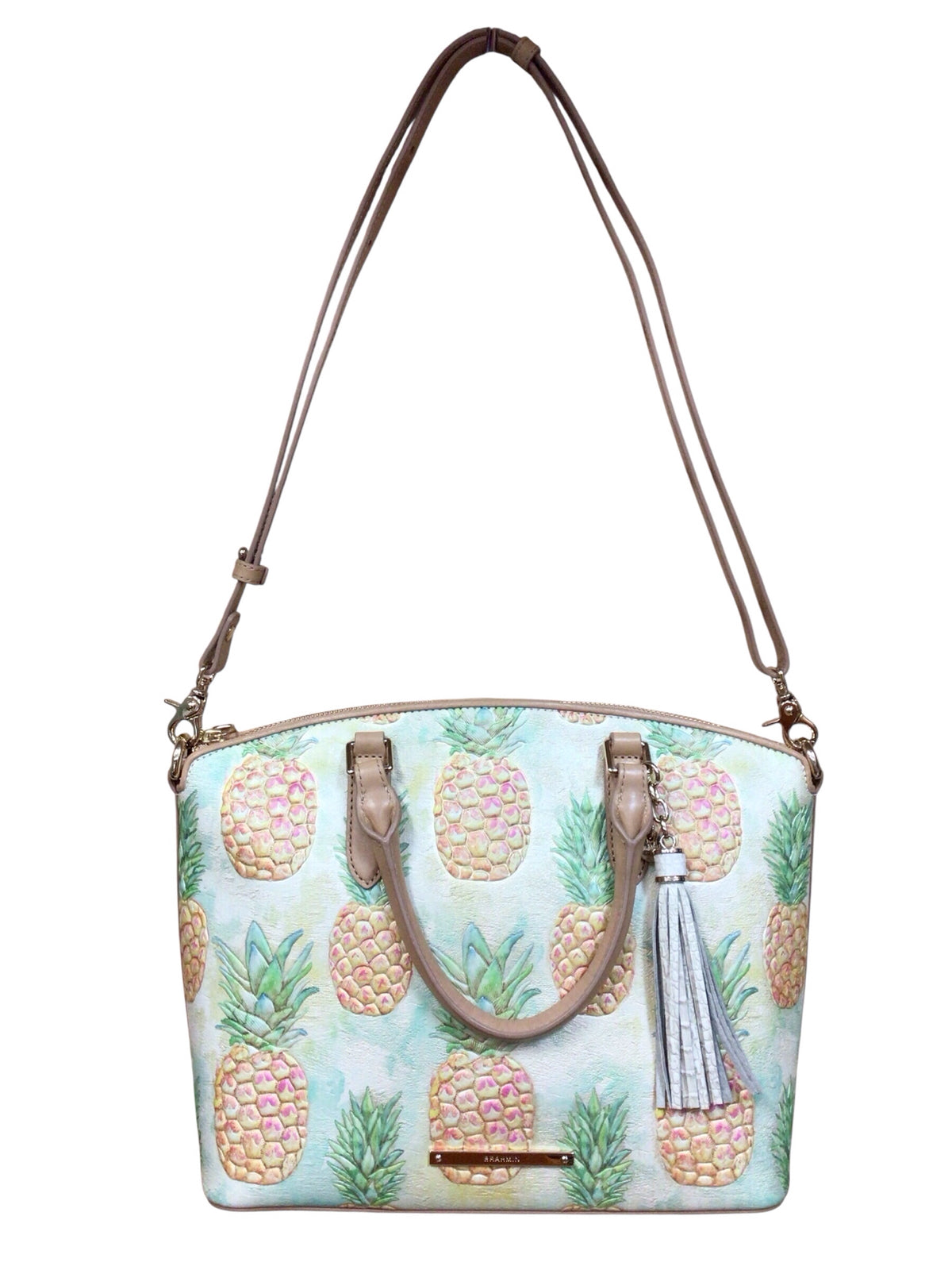 Brahmin "Duxbury Multi Pompano" Leather Satchel Shoulder Bag