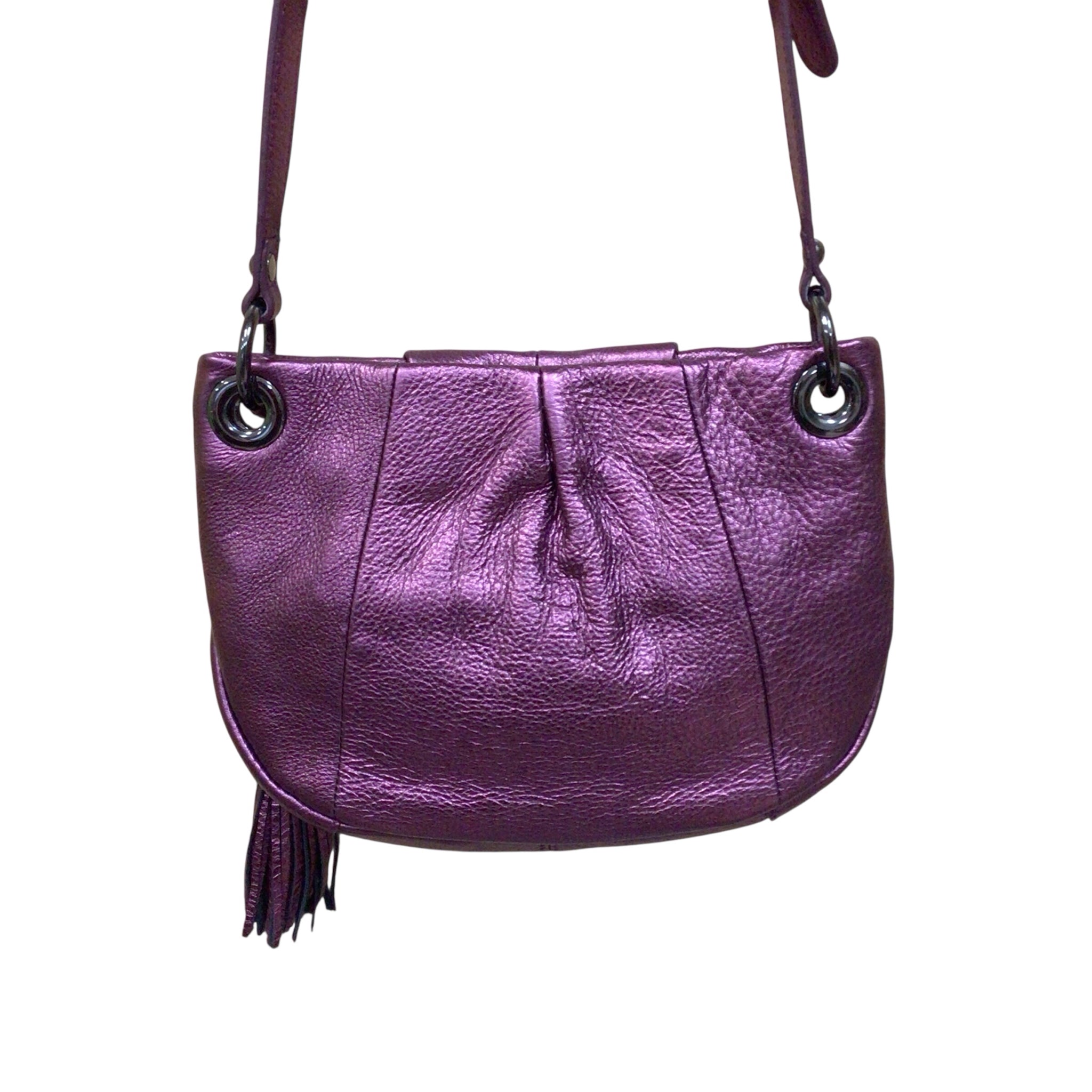 Vince Camuto Purple Pebbled Crossbody Bag