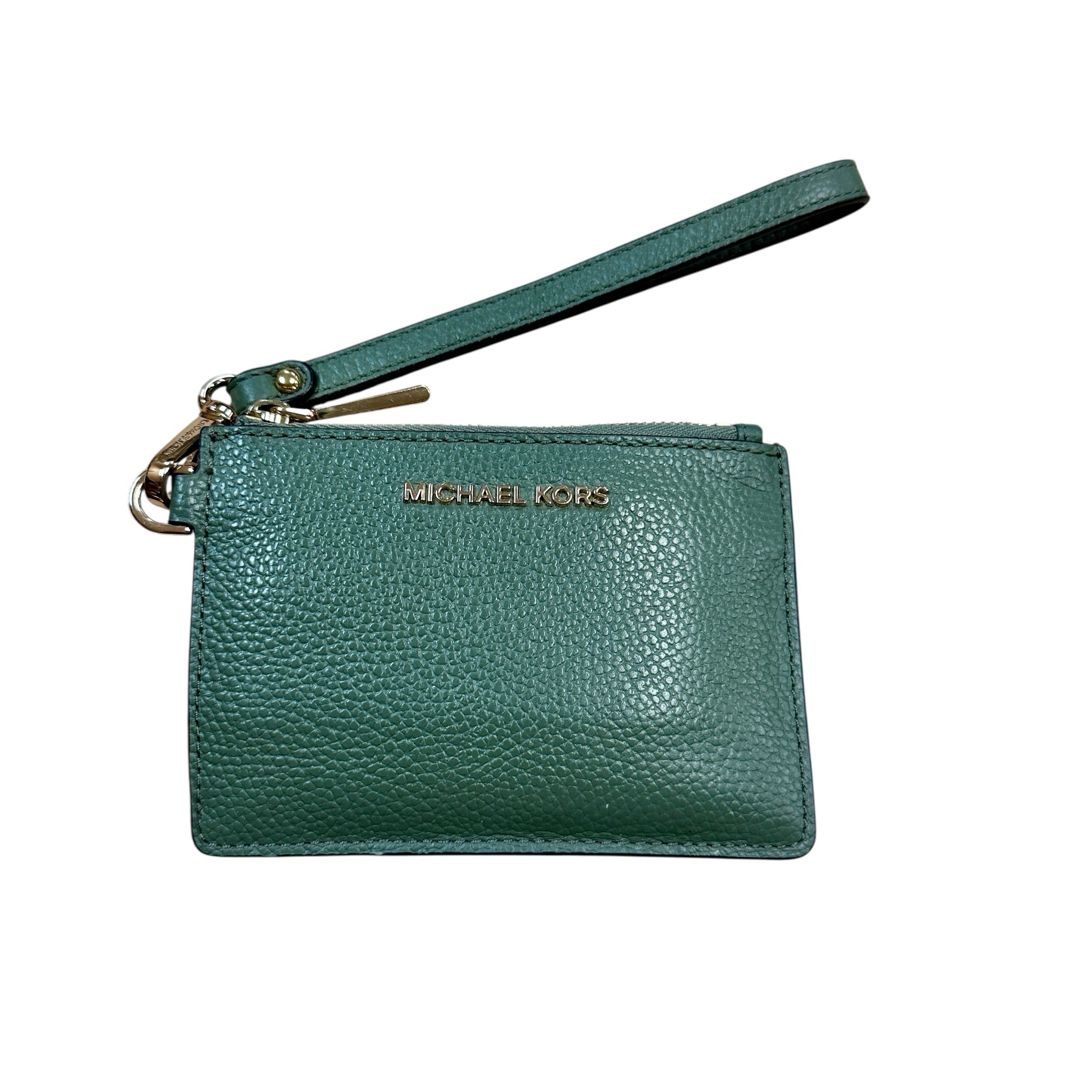Michael Kors Green Pebbled Leather Coin Holder