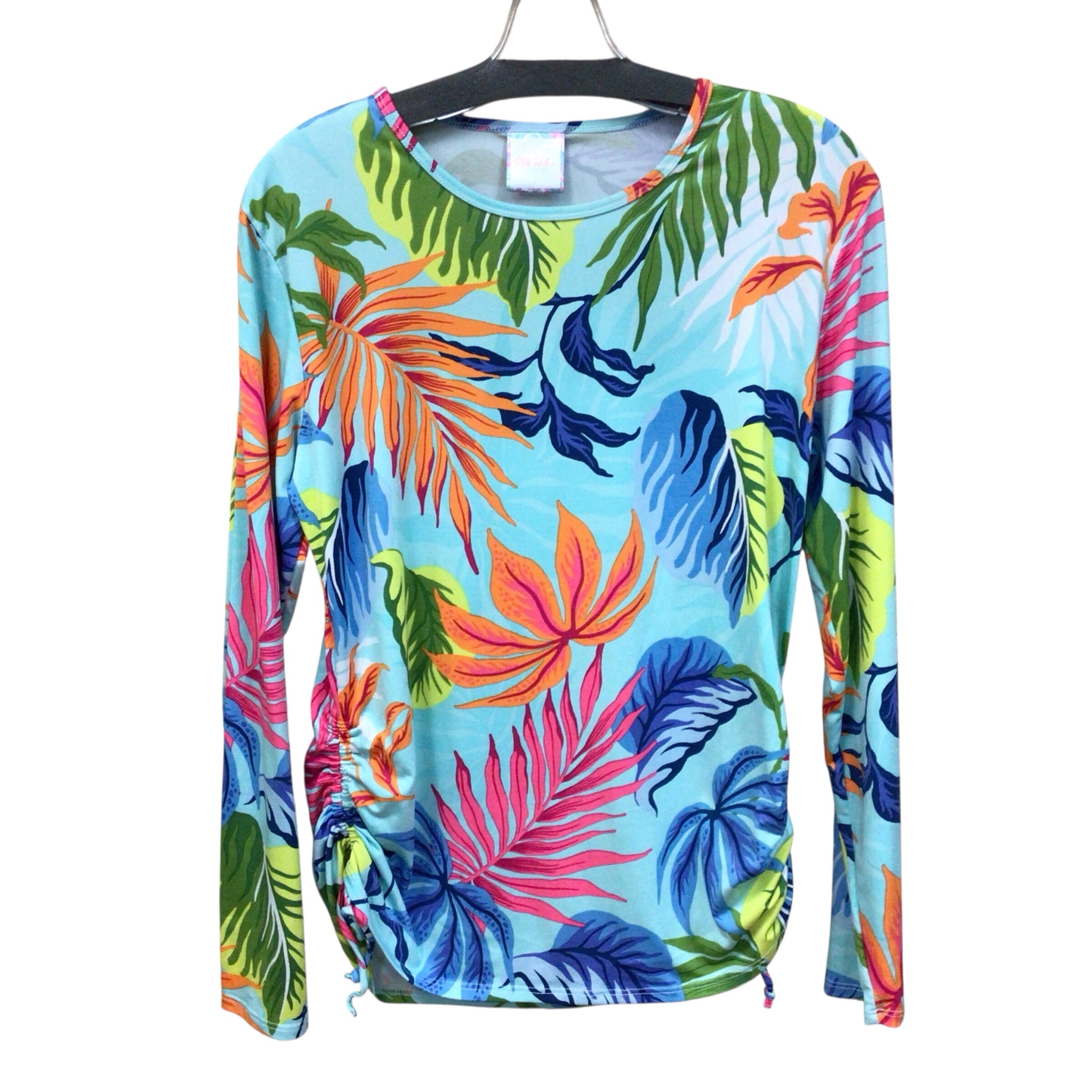 Stella Parker Tropical Long Sleeve Top Size Large