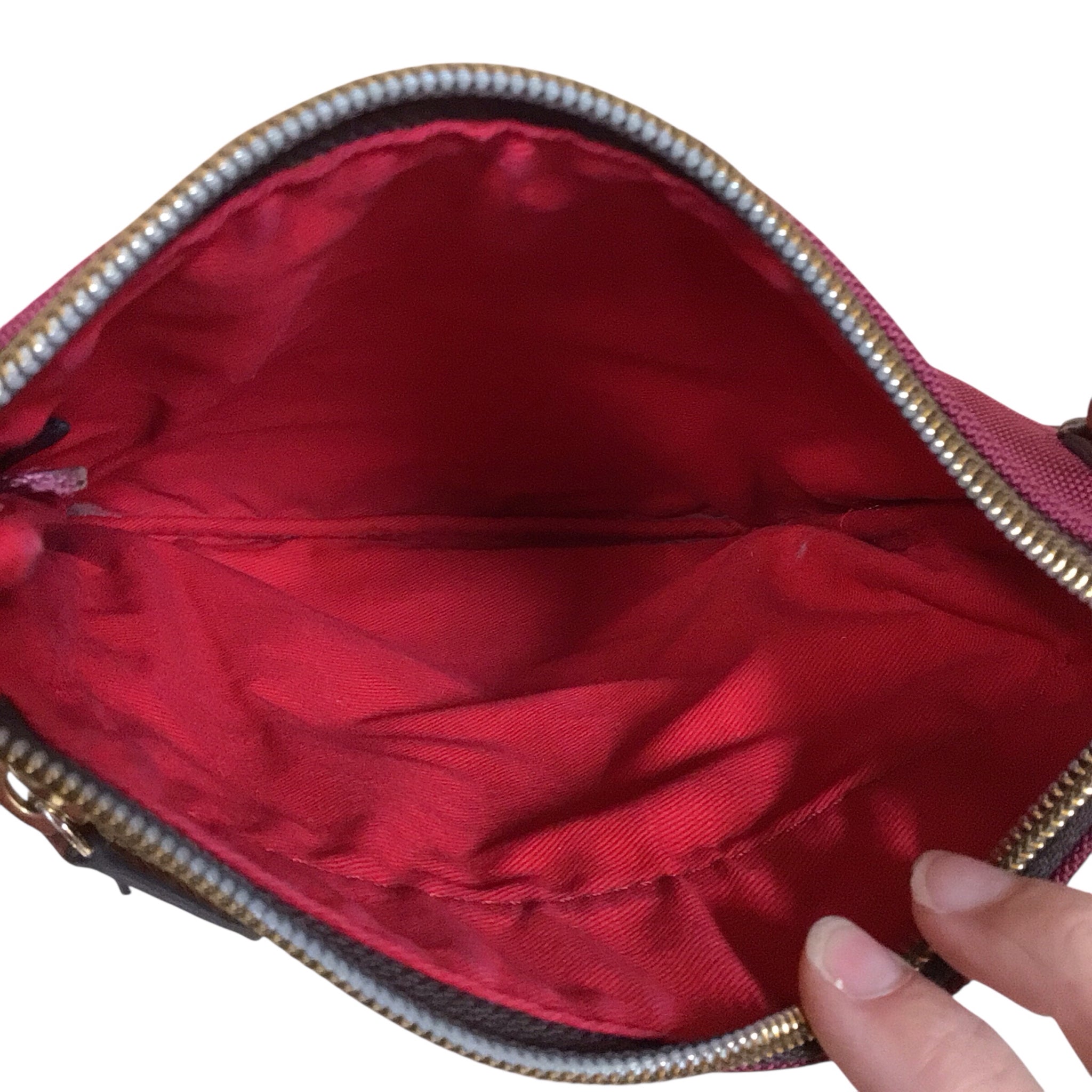 Dooney & Bourke Red Coated Canvas Crossbody Bag
