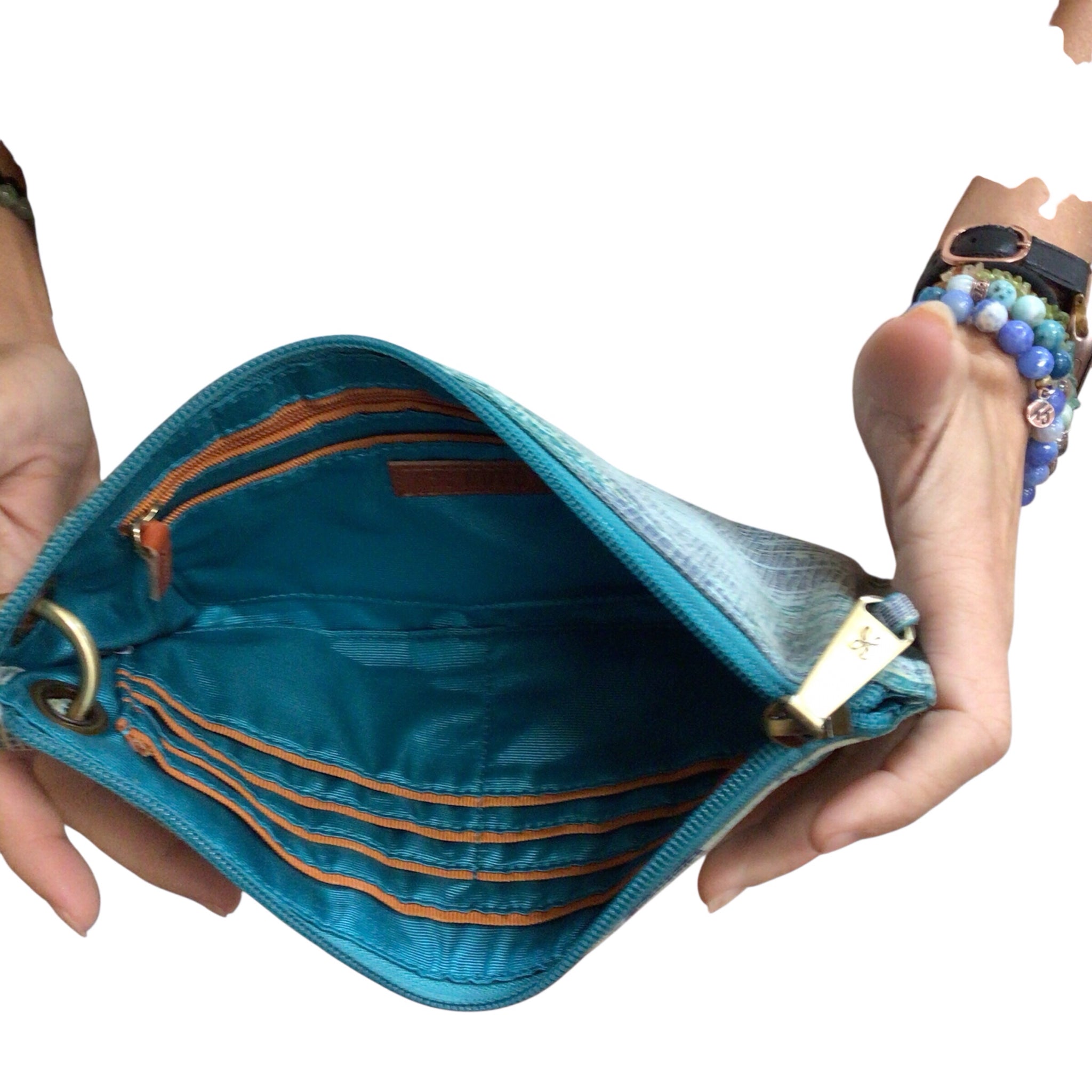 Hobo "International Vida" Cracked Glass Leather Wallet Wristlet