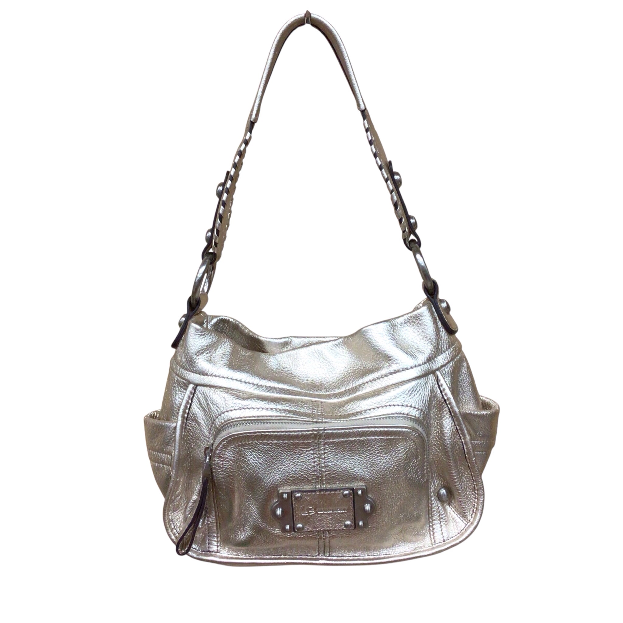 B Makowsky Metallic Gold Shoulder Bag