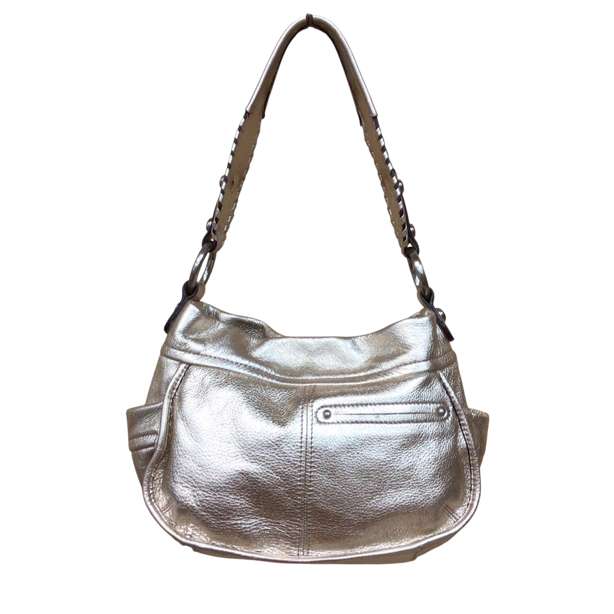 B Makowsky Metallic Gold Shoulder Bag