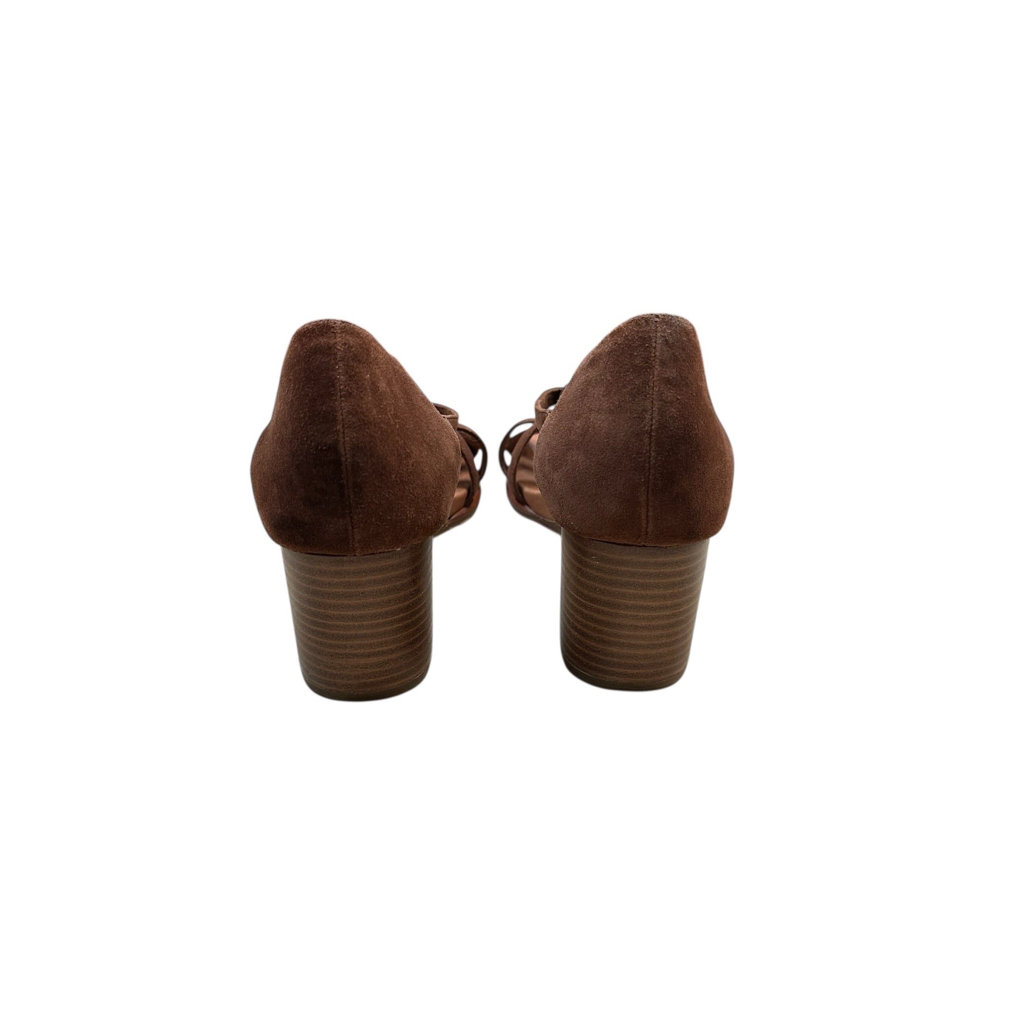 Gentle Souls Glibber Brown Wedge Sandal Size 8