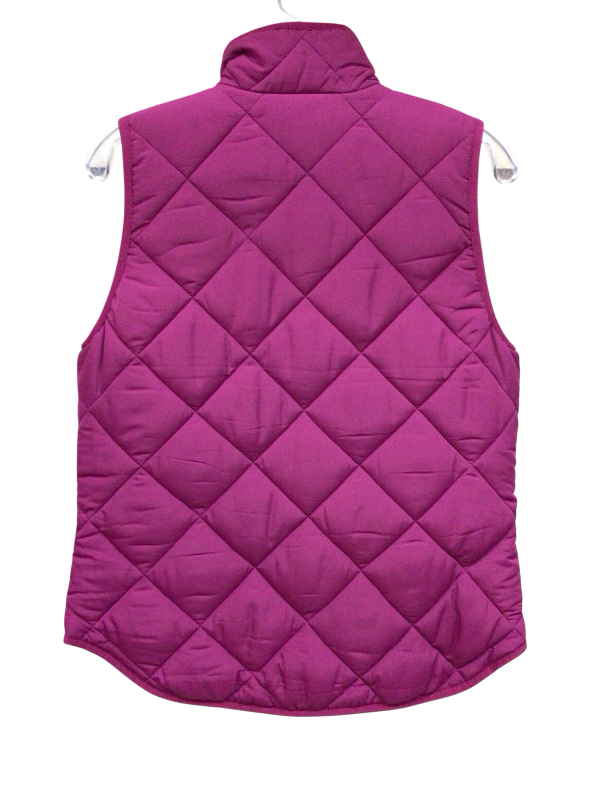 J Crew Magenta Sleeveless Quilted Vest Size Small NWT