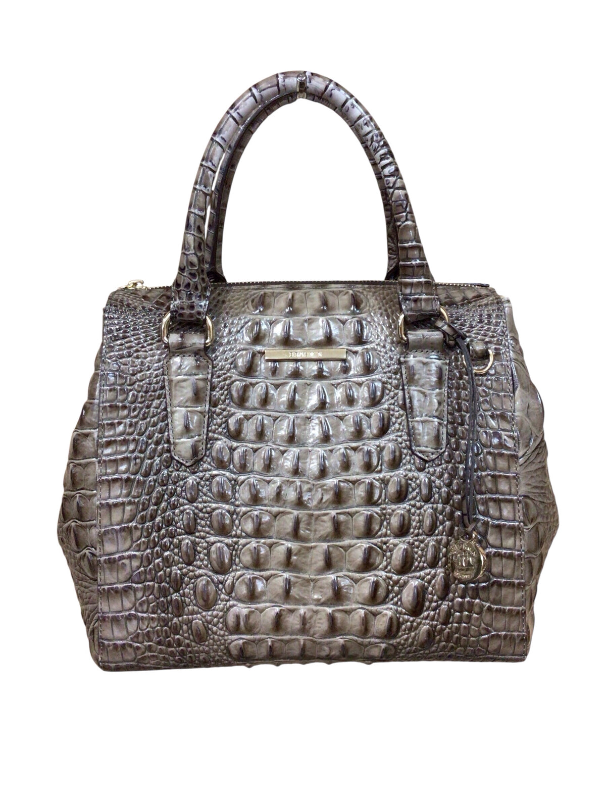 Brahmin "Marissa" Croc-Embossed Leather Crossbody Satchel