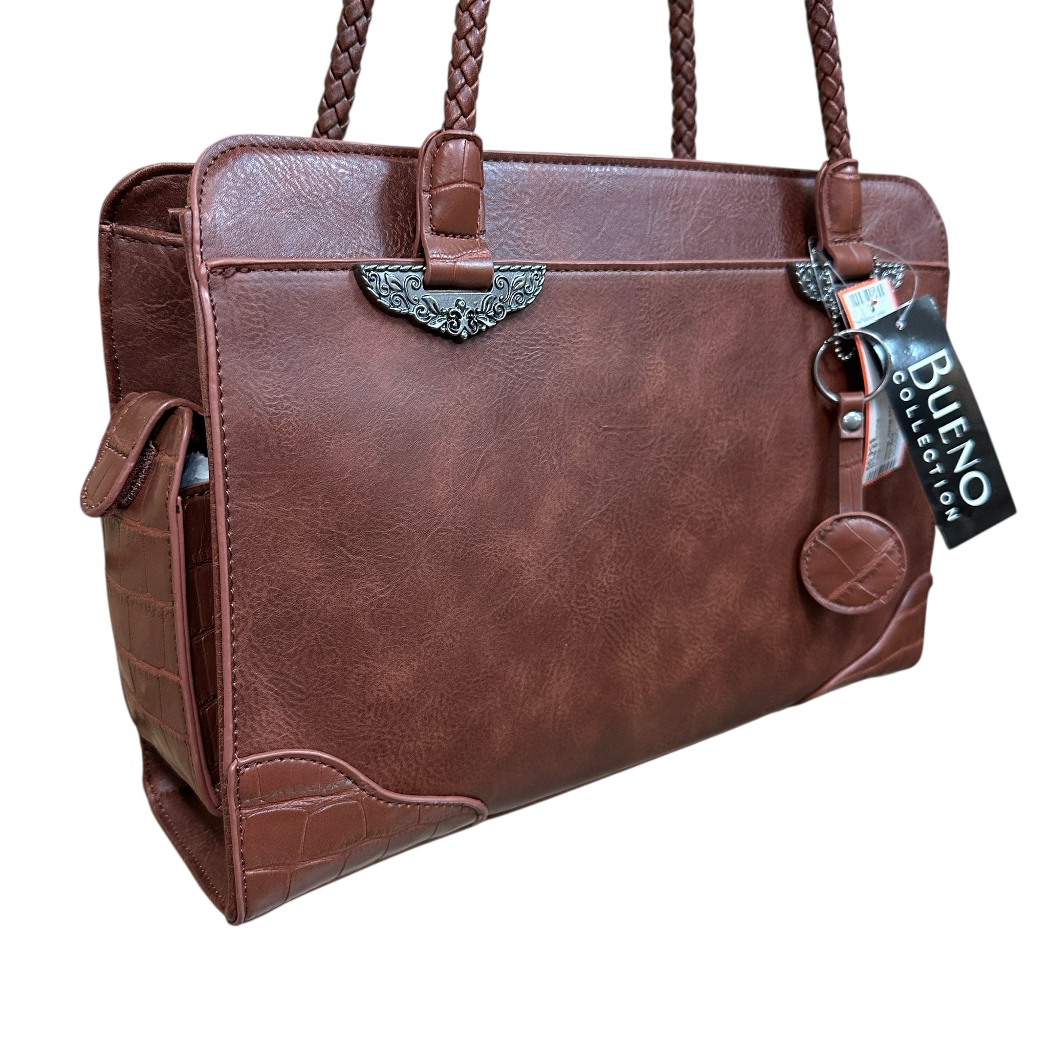 Bueno Collection "Mixed Media" Brown Shoulder Bag