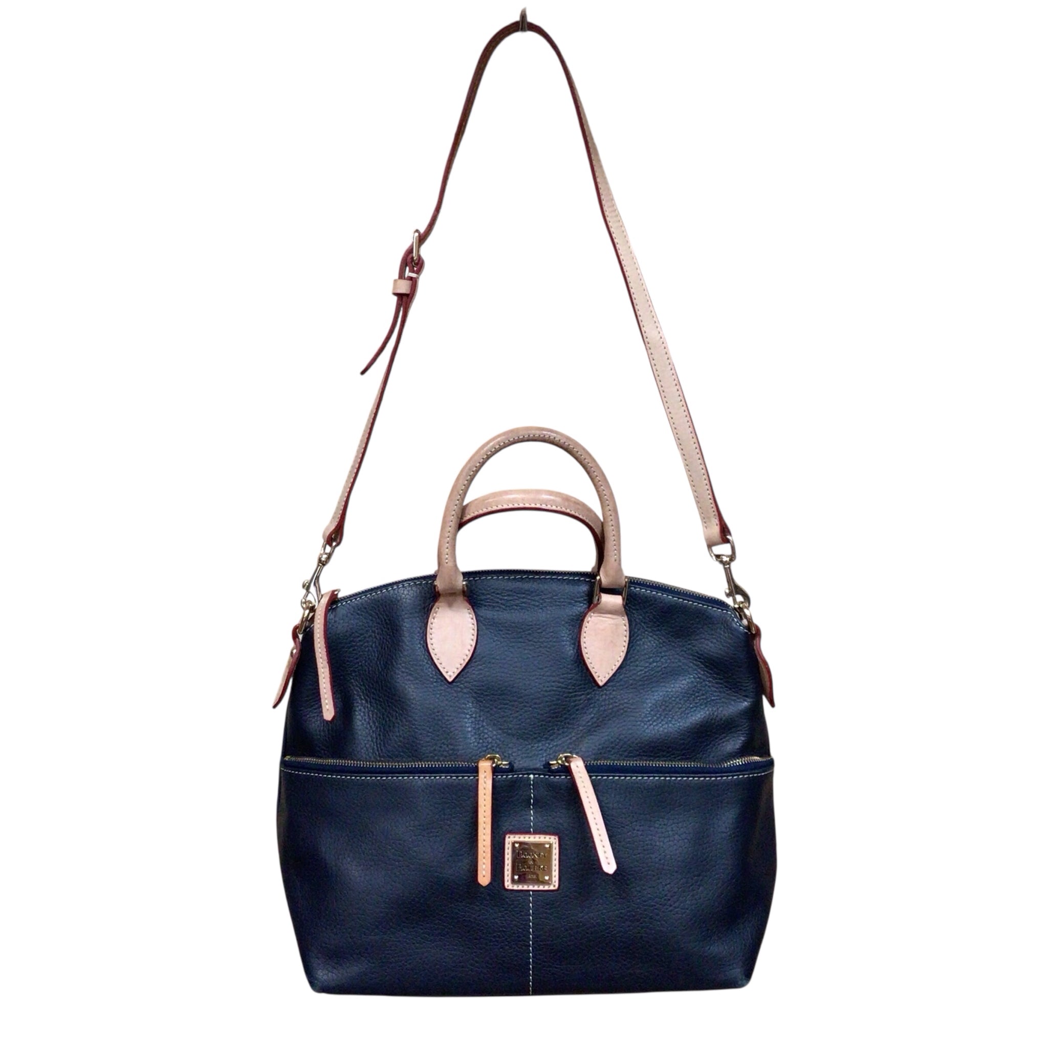 Dooney & Bourke "Dillen" Navy Leather Crossbody Satchel