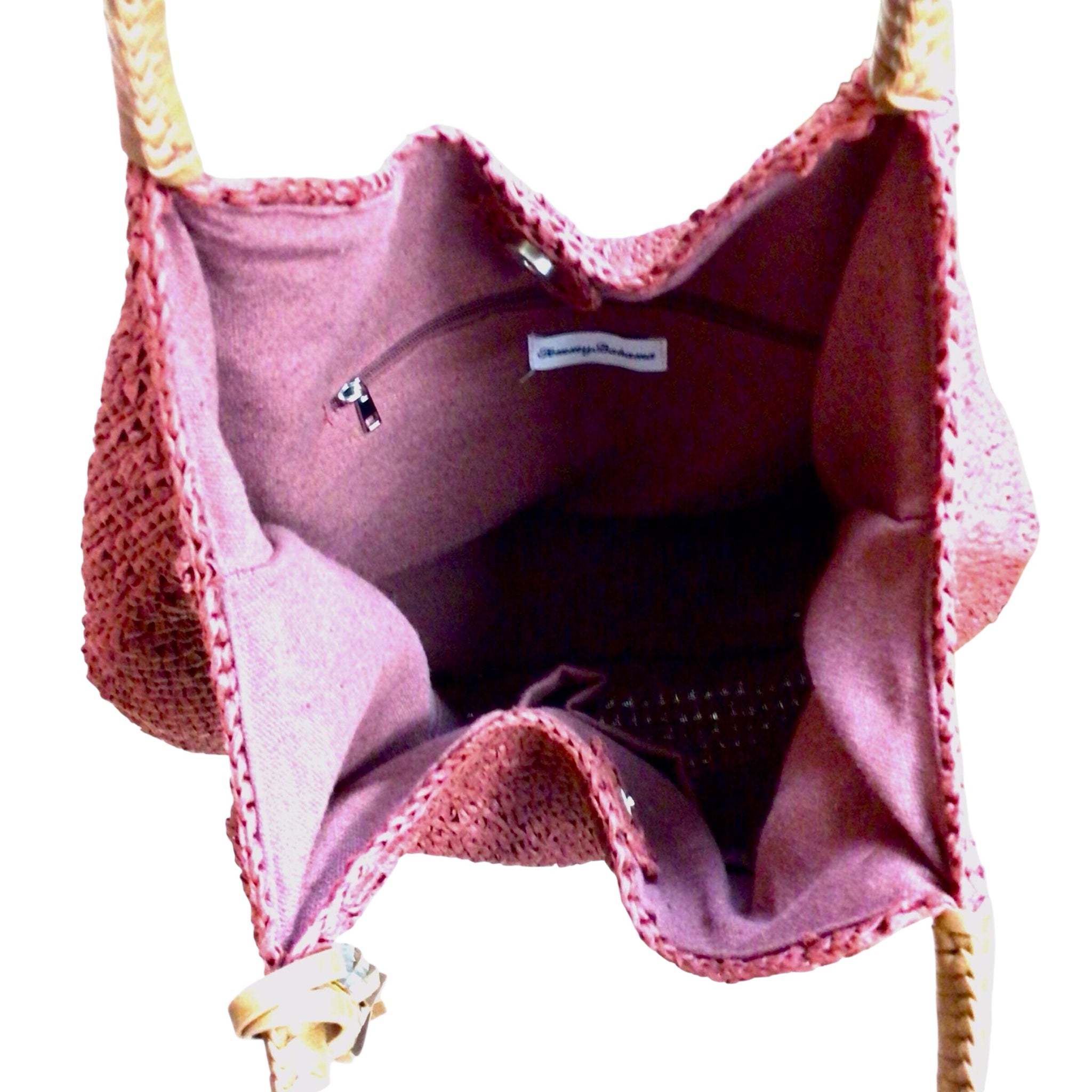Tommy Bahama Raffia Straw Hobo Tote Bag
