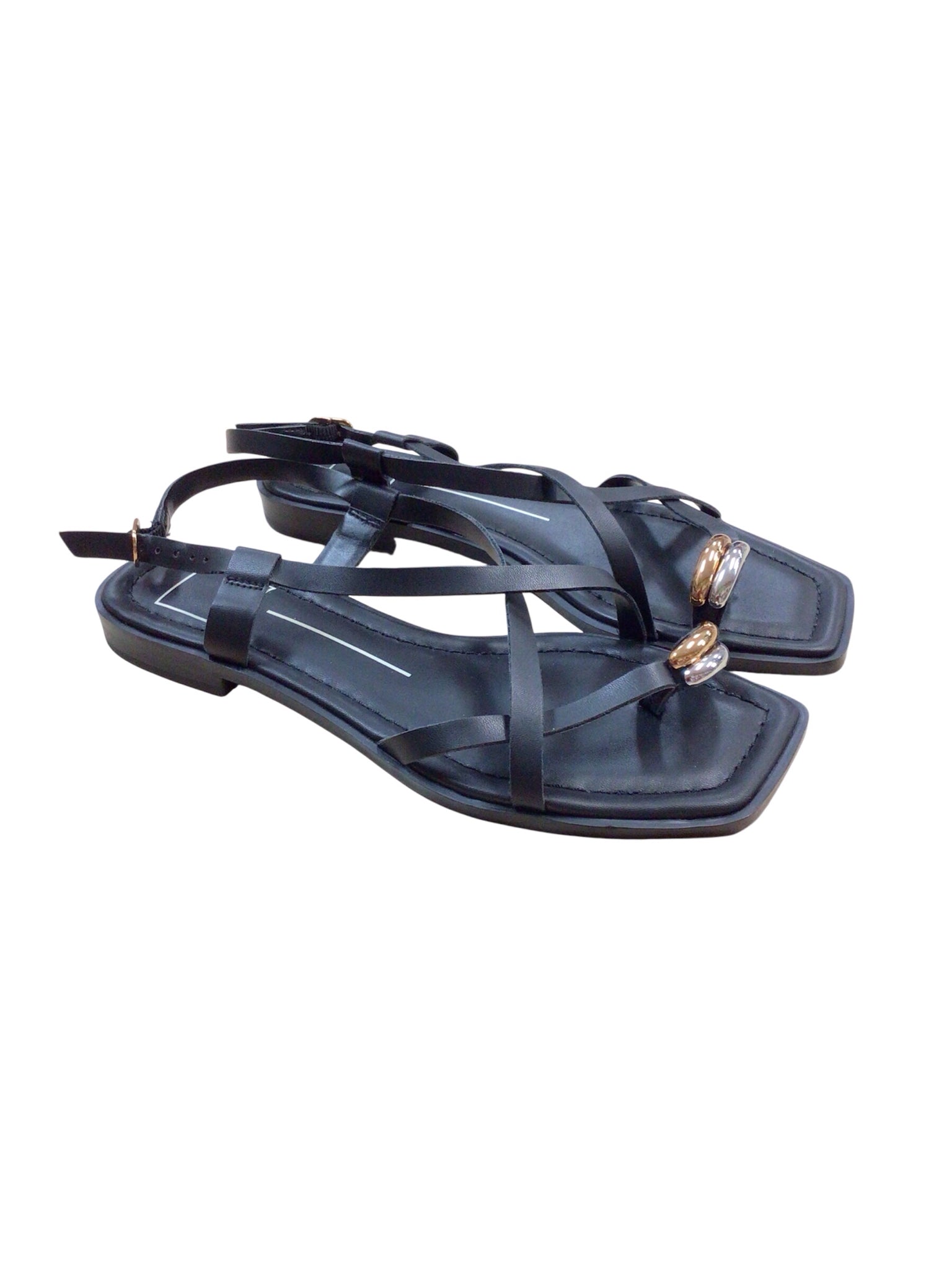 Dolce Vita Ishan Black Strappy Sandals Size 7