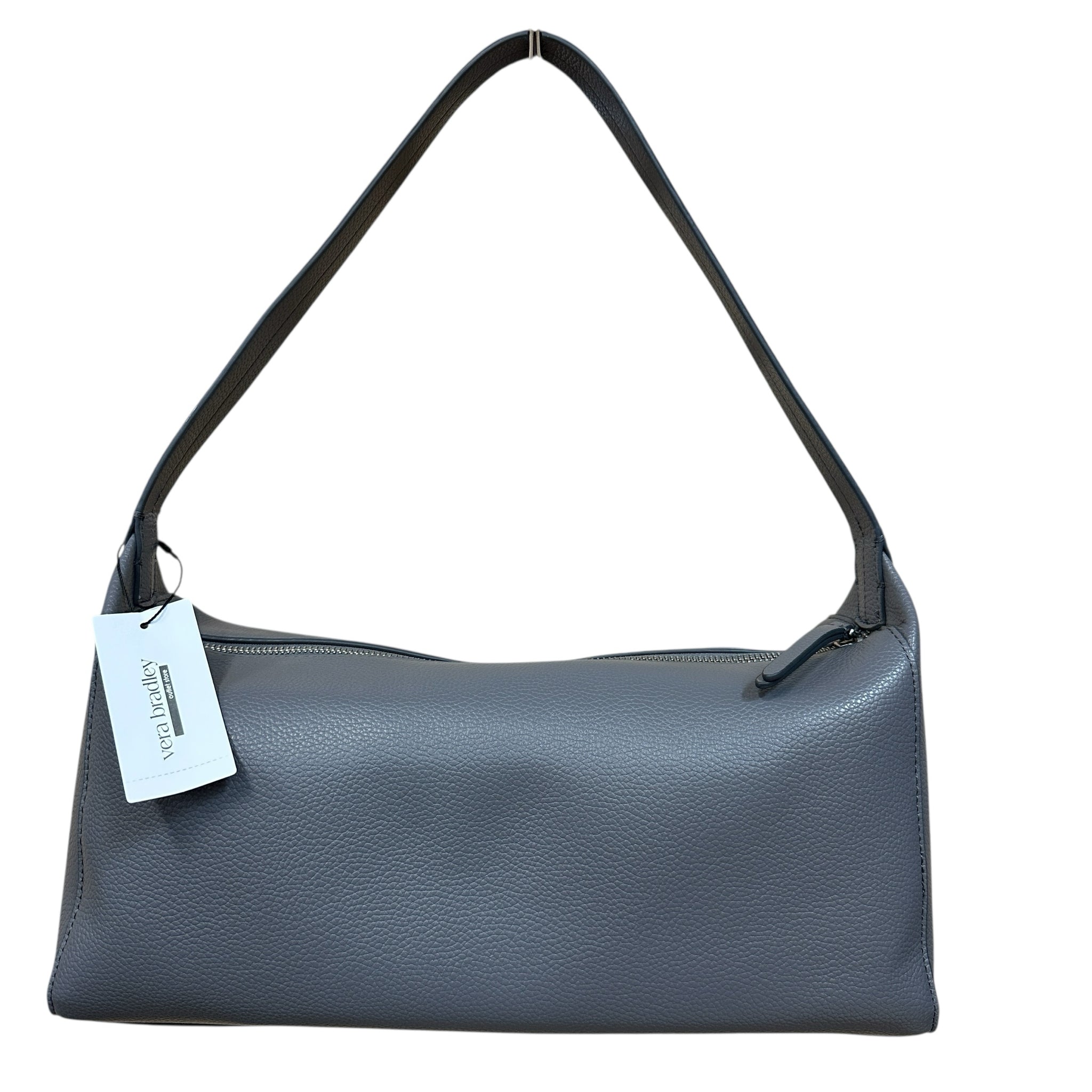 Vera Bradley Gray Faux Leather Slouchy Shoulder Bag