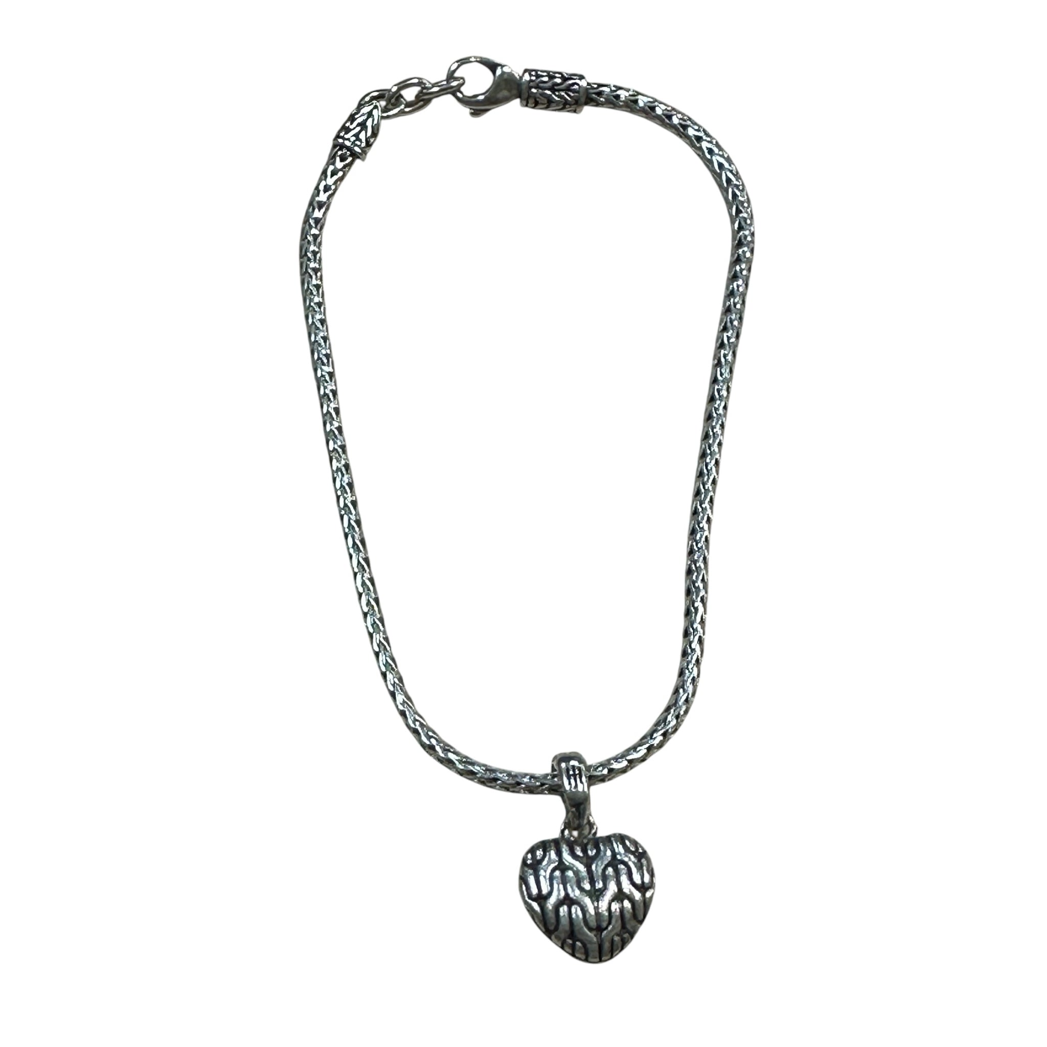 John Hardy Classic Chain Heart Charm Bracelet