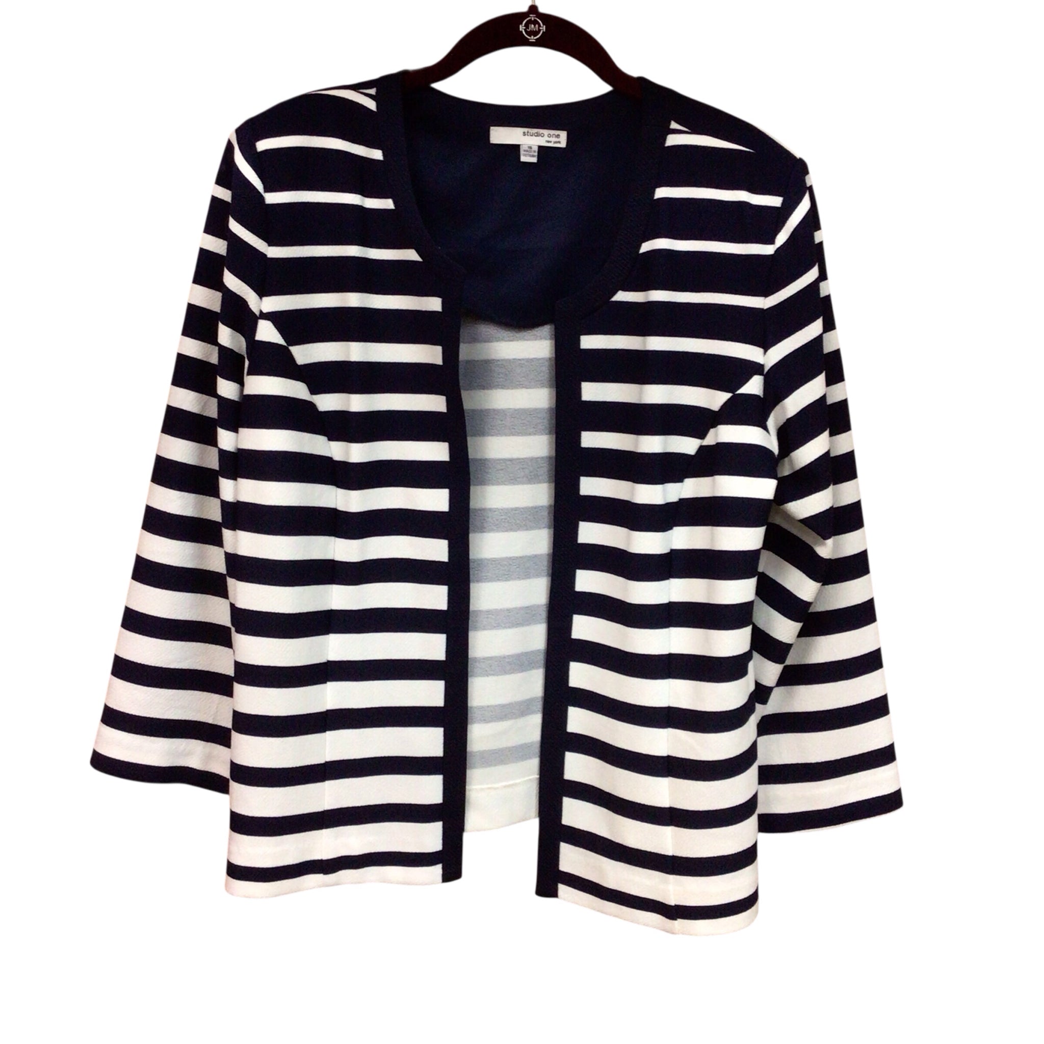 Studio One 2 PC Navy & White Dress Set Size 16