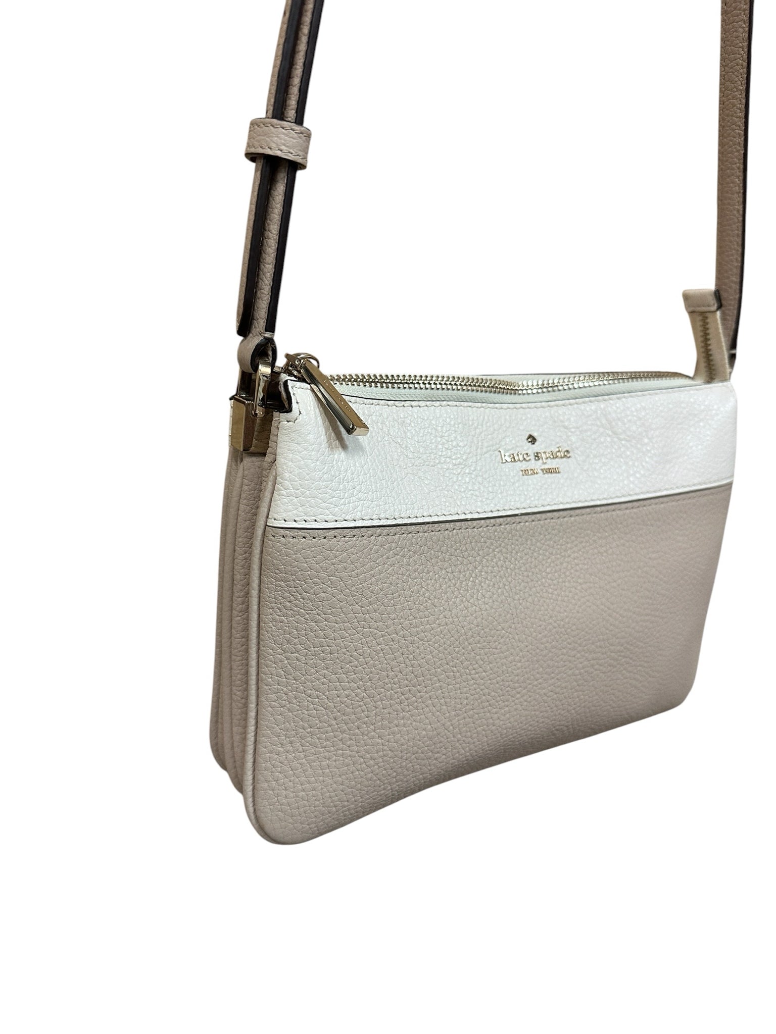 Kate Spade Tan & White Crossbody Bag