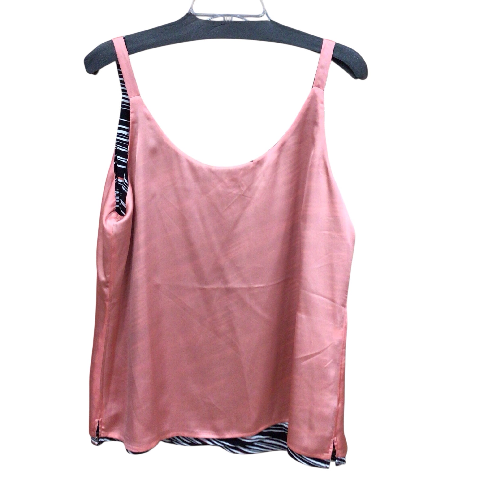 WHBM Reversible Black/White/Pink Sleevless Top Size Large NWT