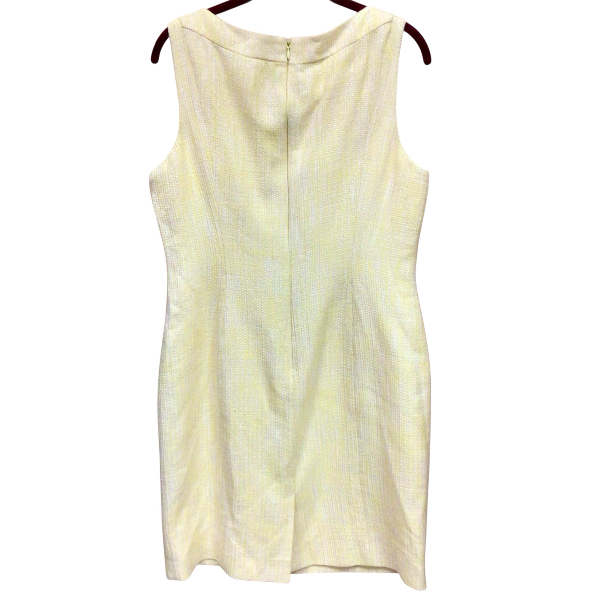Tahari Yellow Sleeveless Dress Size 10