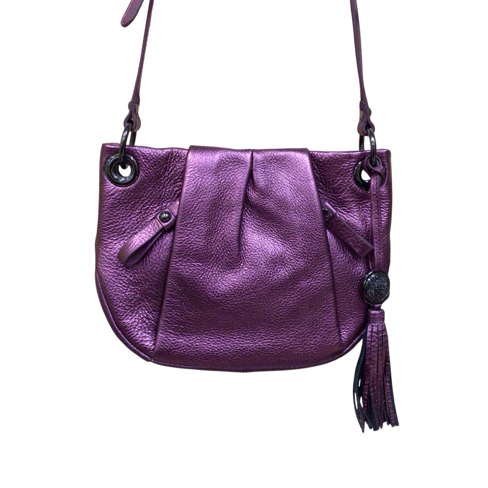 Vince Camuto Purple Pebbled Crossbody Bag