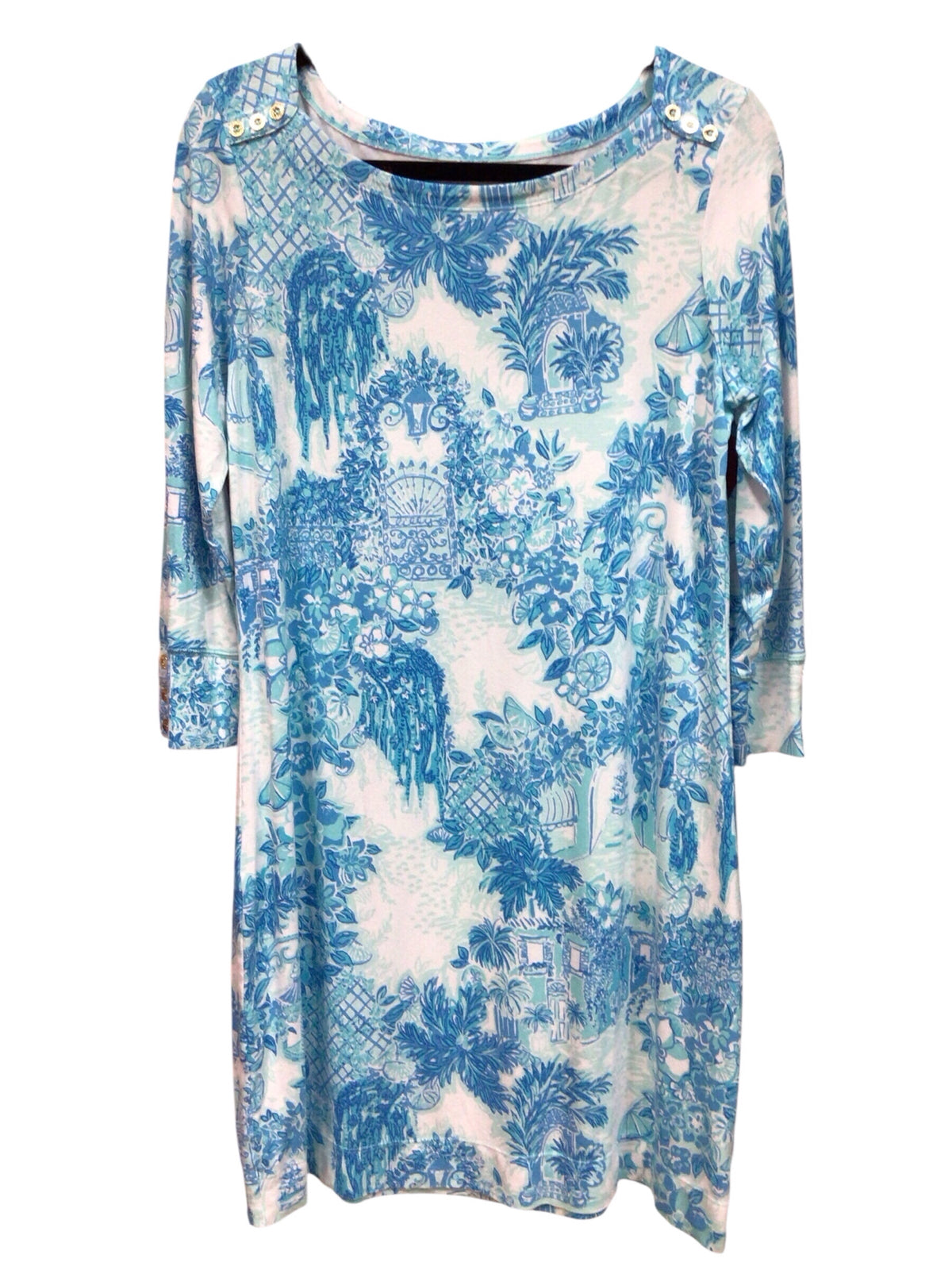 Lilly Pulitzer "Sophie" UPF 50+ "Toile Me About It" Dress Size Large