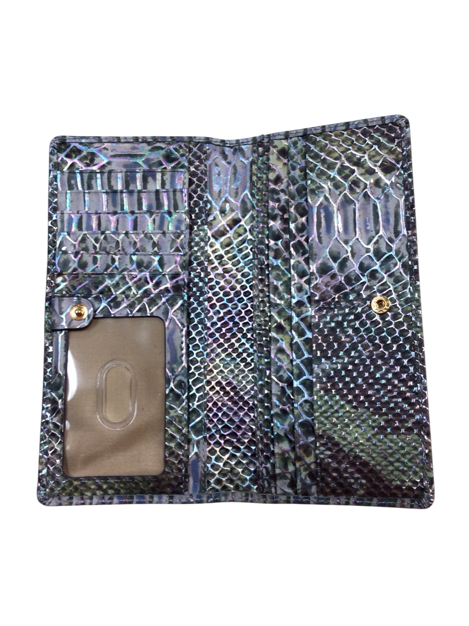 Brahmin "Ady" Moonstone Seville Iridescent Slim Bi-Fold Wallet