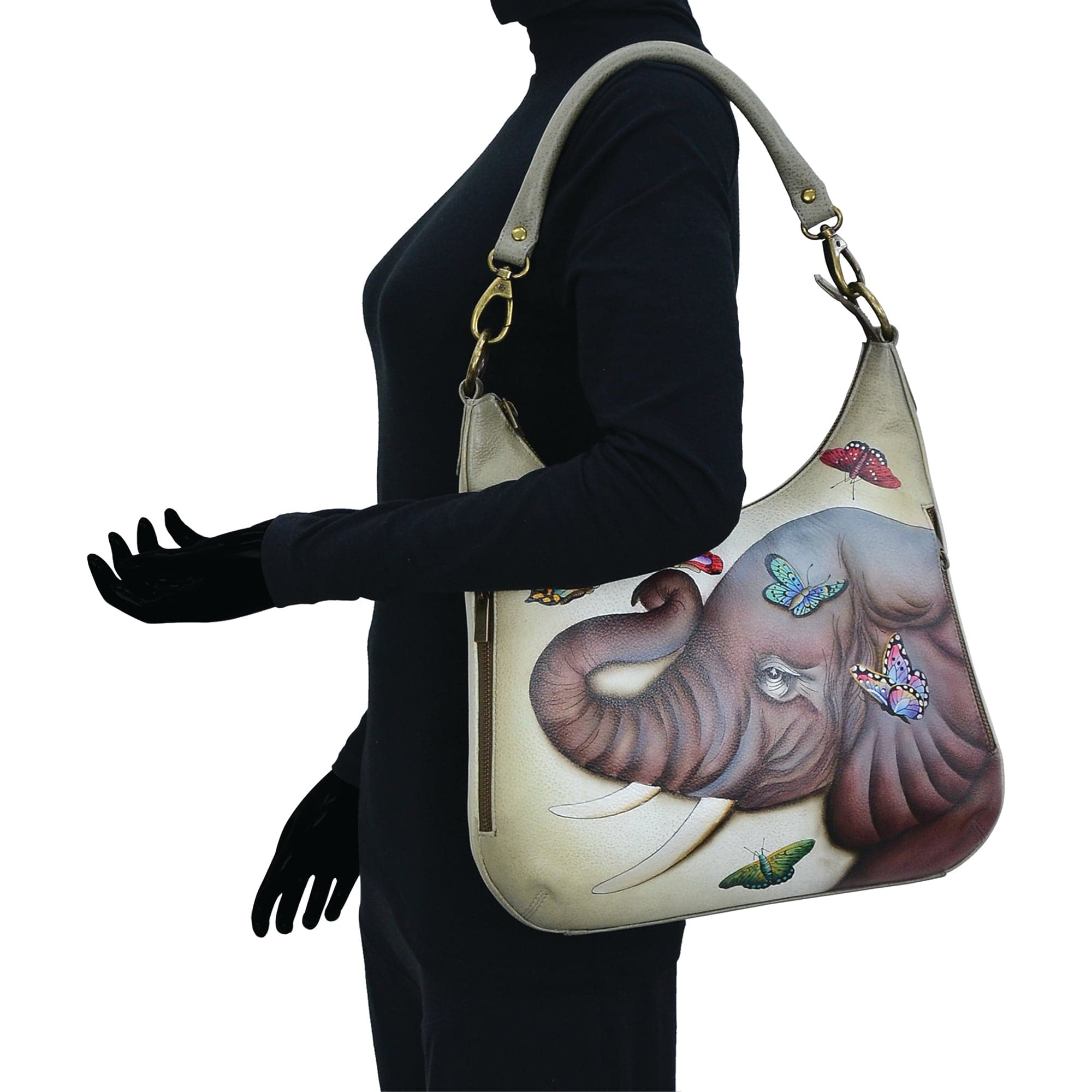 Anuschka Convertible Slim Hobo With Crossbody Strap - 662