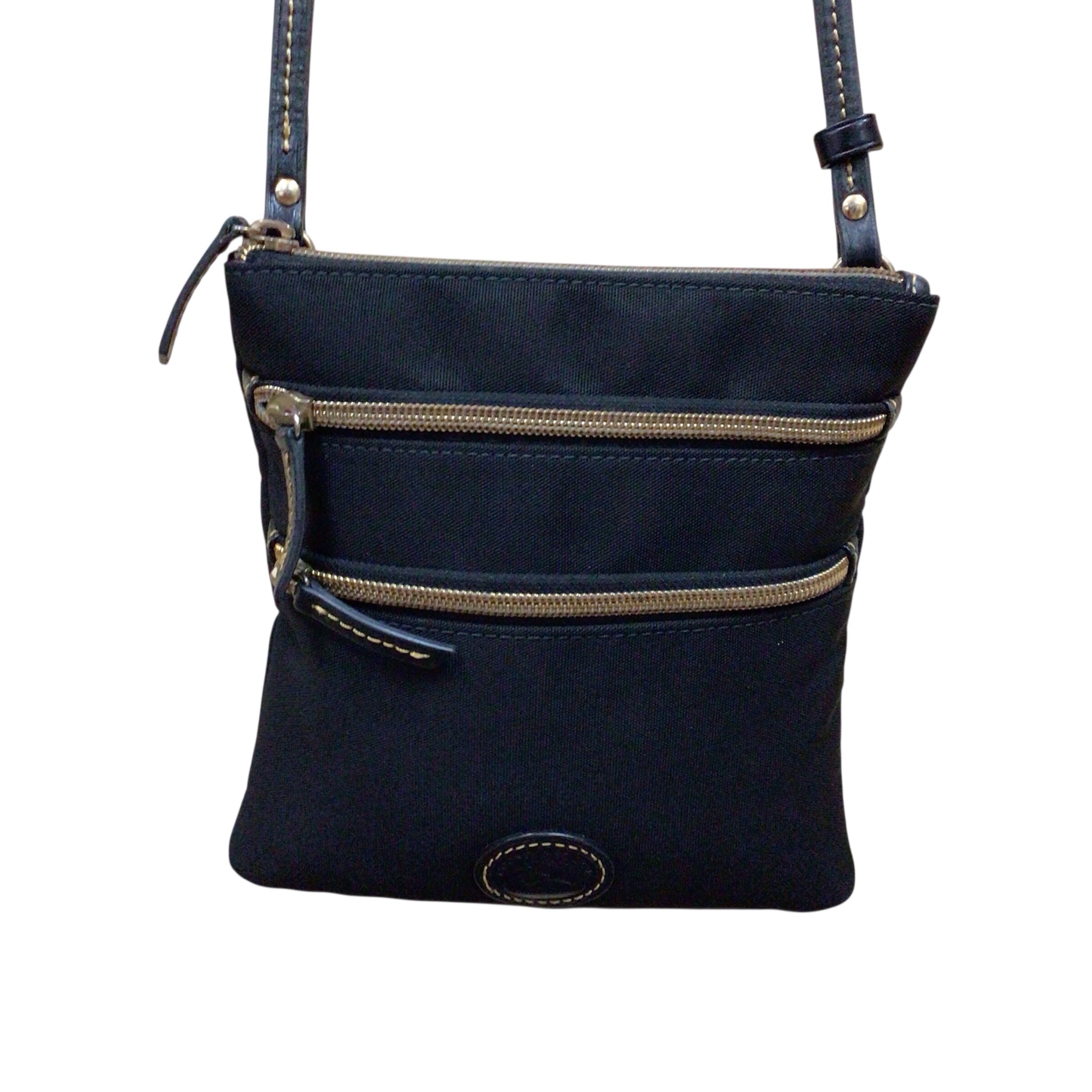 Dooney & Bourke Black Coated Canvas Crossbody Bag
