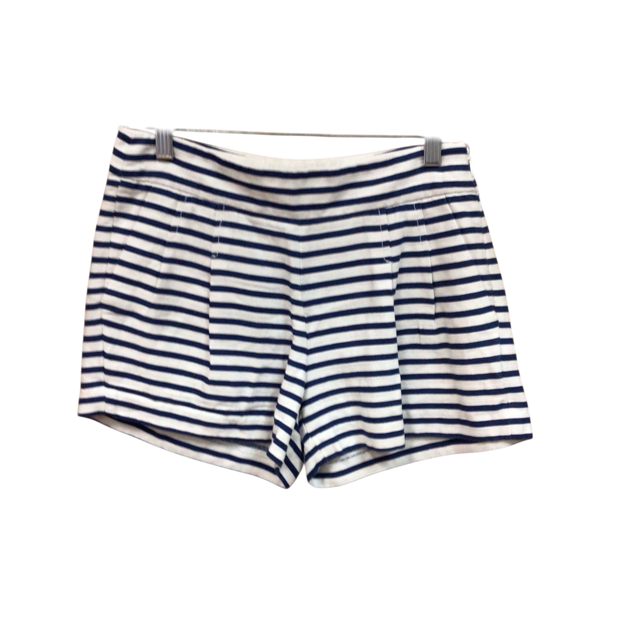 J Crew Blue & White Striped Shorts Size 0