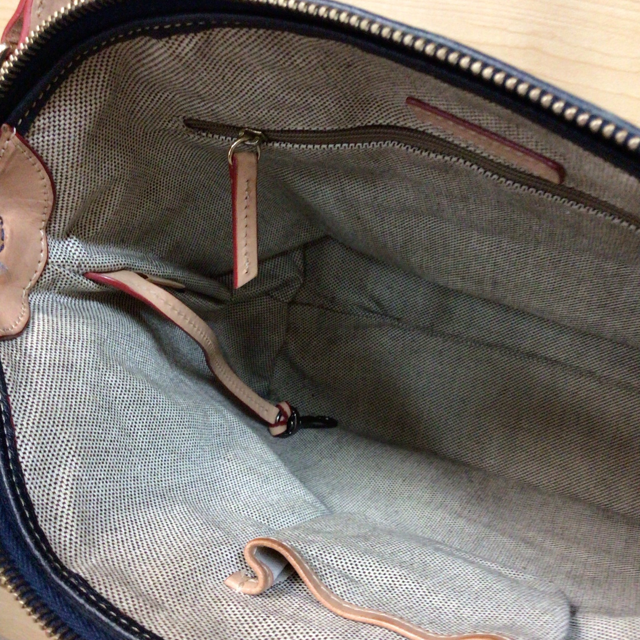 Dooney & Bourke "Dillen" Navy Leather Crossbody Satchel