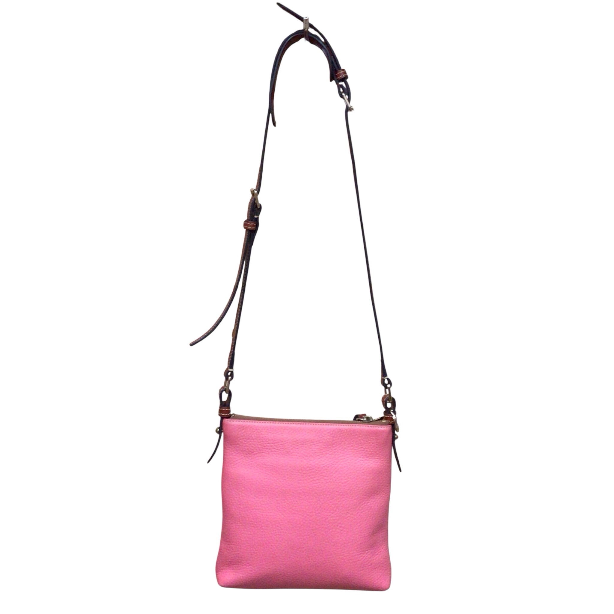 Dooney & Bourke Pink Pebbled Leather Crossbody Bag with Matching Coin Purse