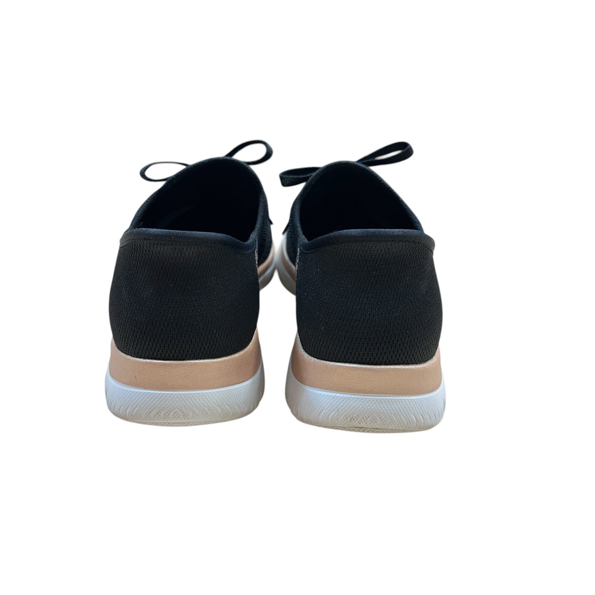 Skechers Black & Rose Gold Slip-In Sneakers Size 8