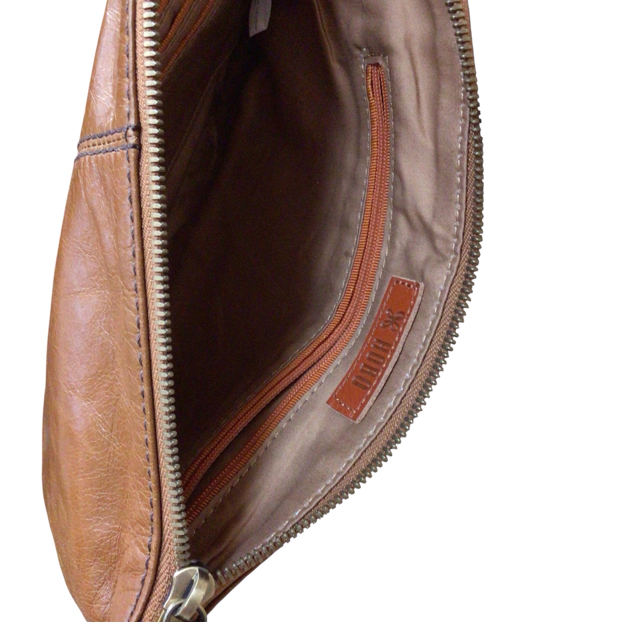 Hobo "Sable" Brown Leather Clutch Bag