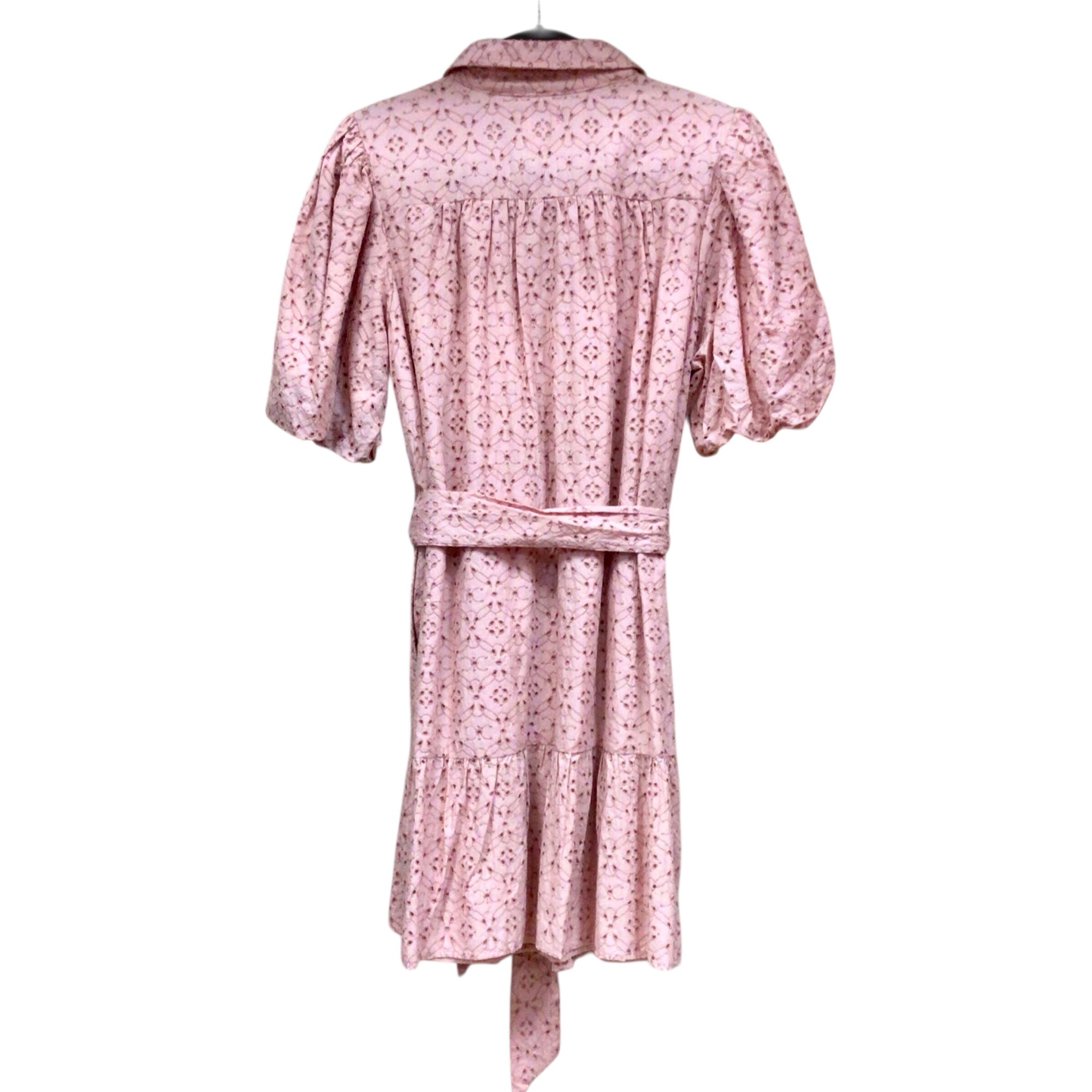 Crown & Ivy Dusty Rose Short Sleeve Eyelit Dress Size Large NWT