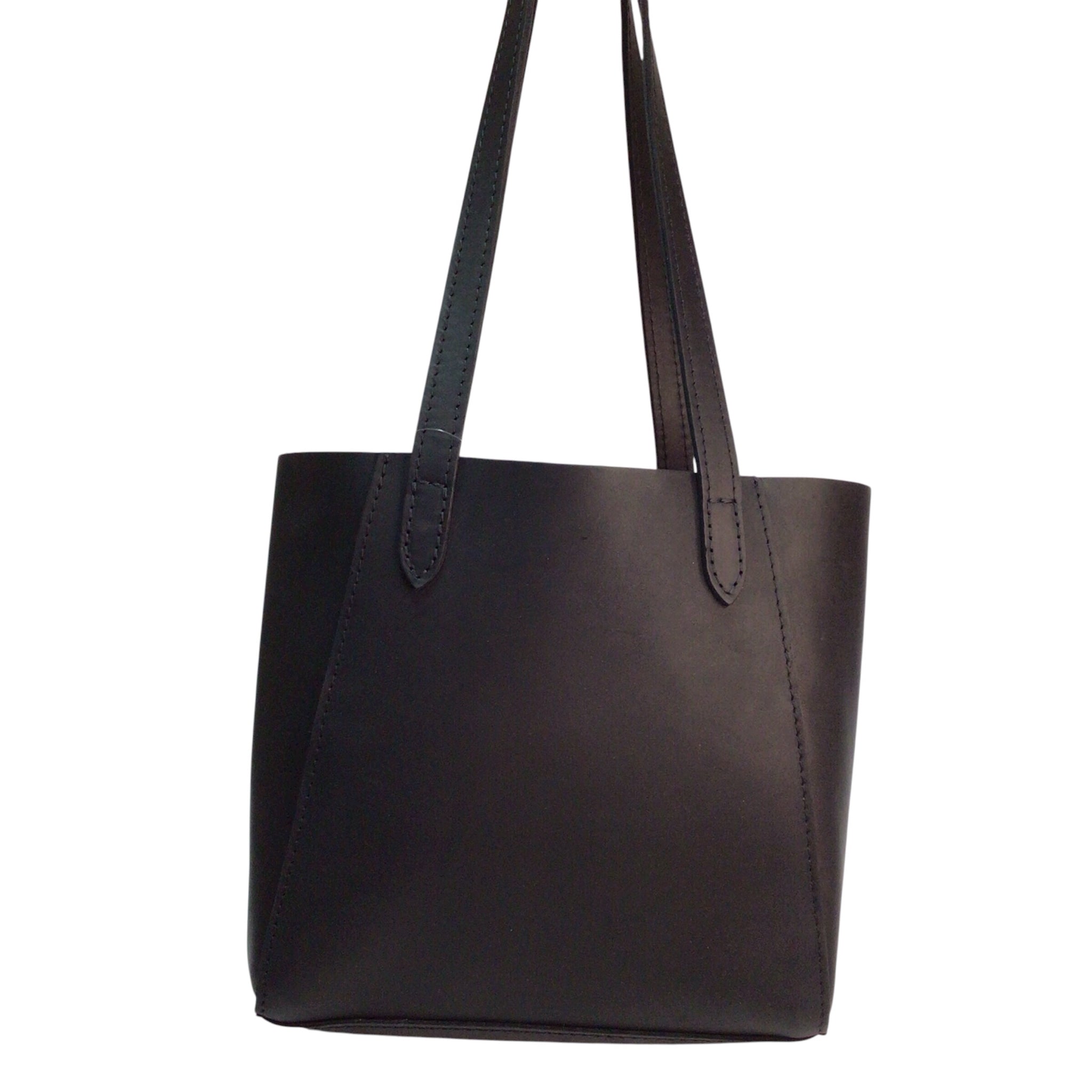 Portland Leather Black Shoulder Bag.