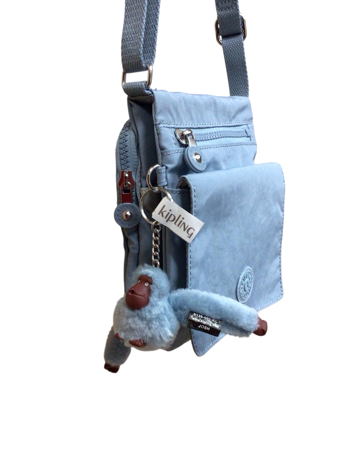 Kipling Light Blue "El Dorado" Nylon Crossbody Bag