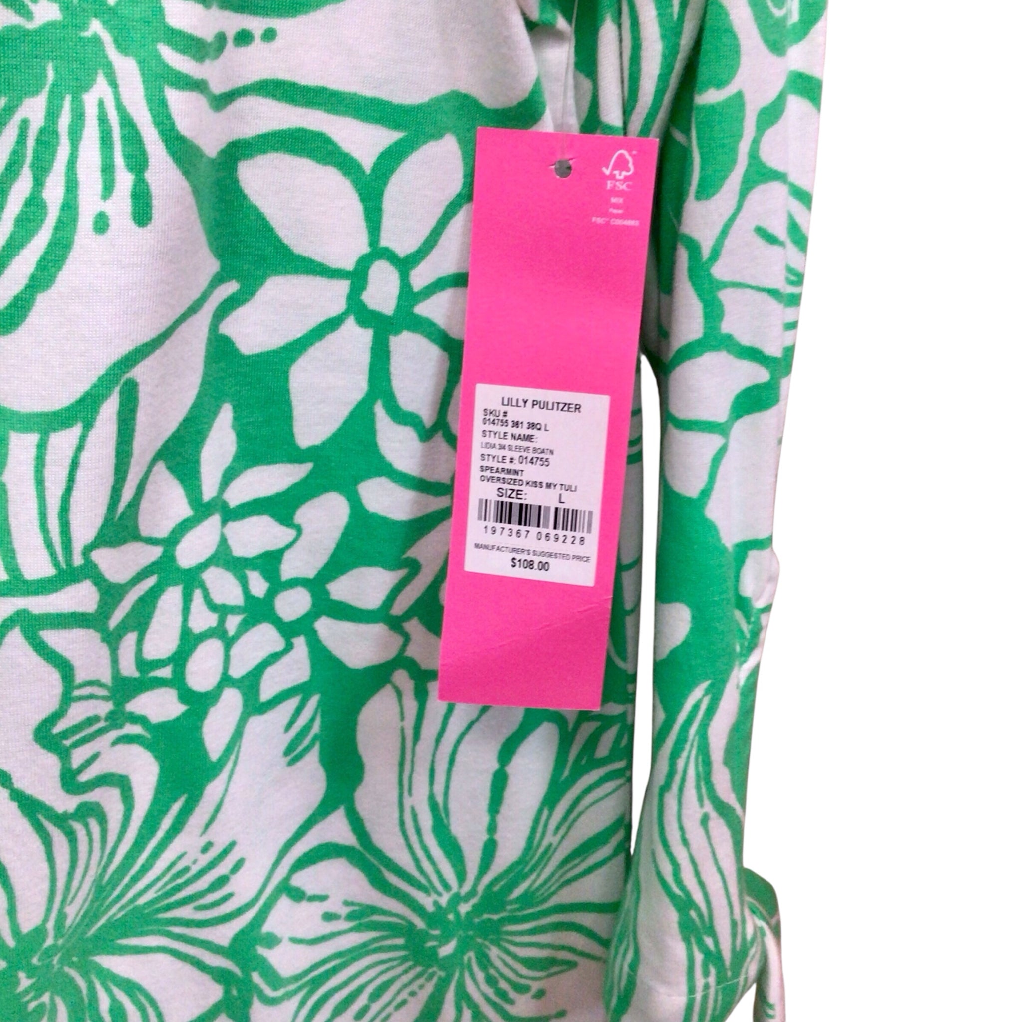 Lilly Pulitzer Lidia 3/4 Sleeve Dress Size Large NWT