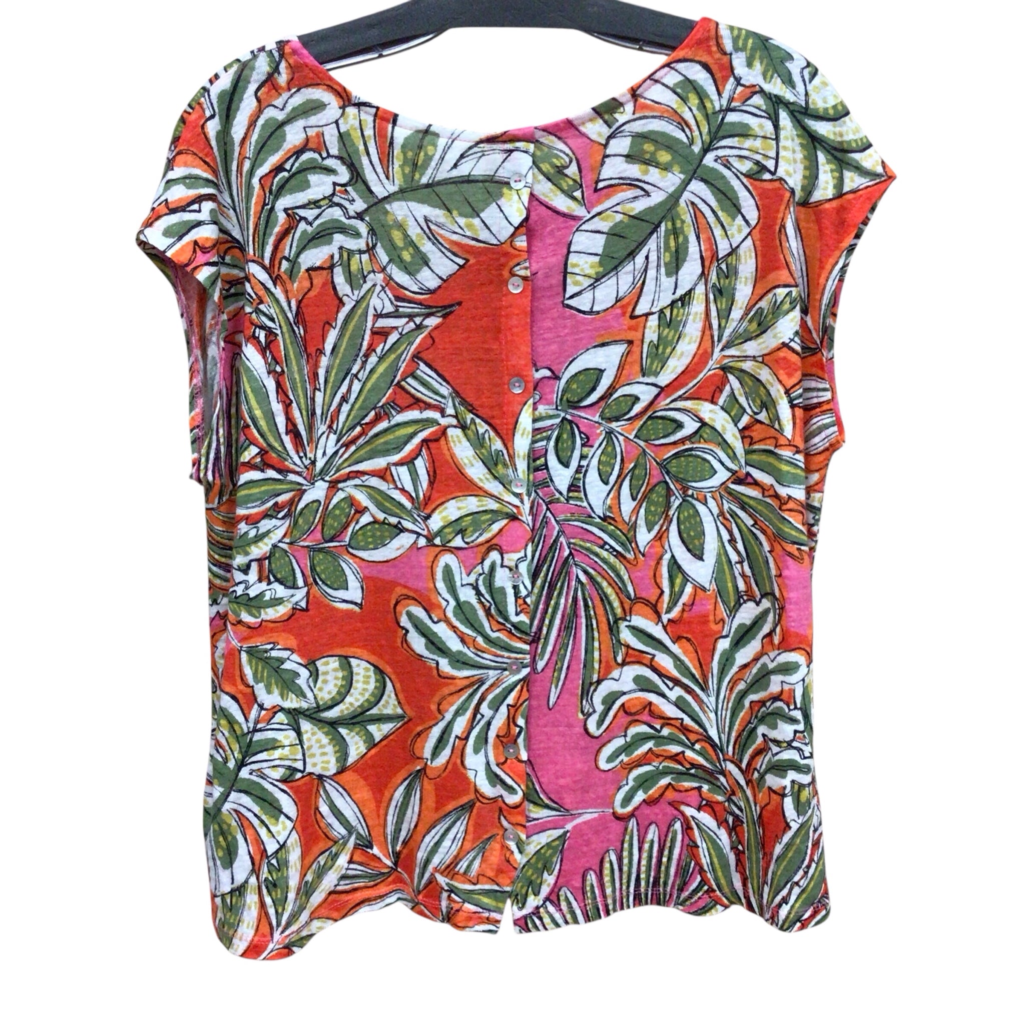 C&C California Short Sleeve Floral Top Size Large