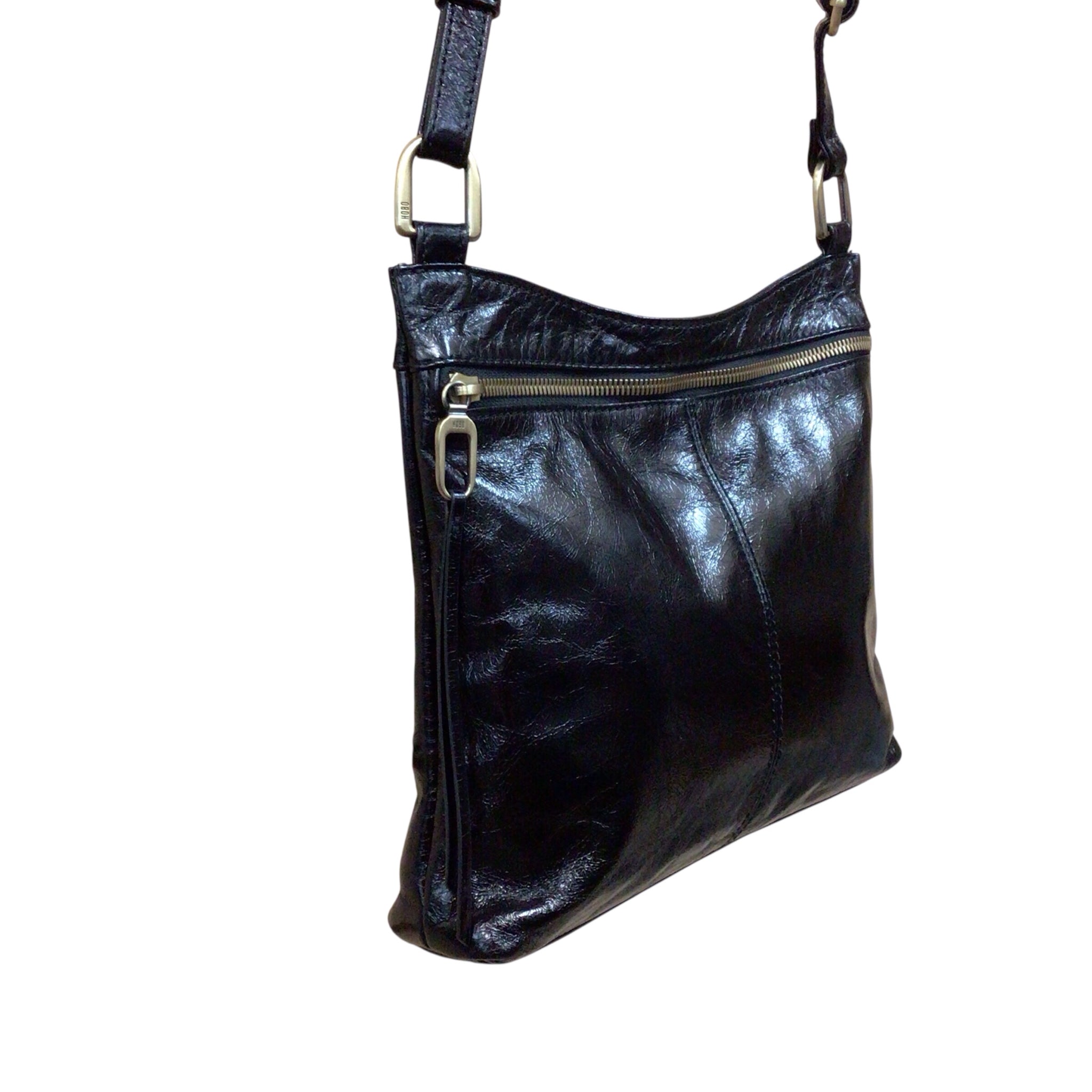 Hobo "Cambel" Black Leather Crossbody Bag