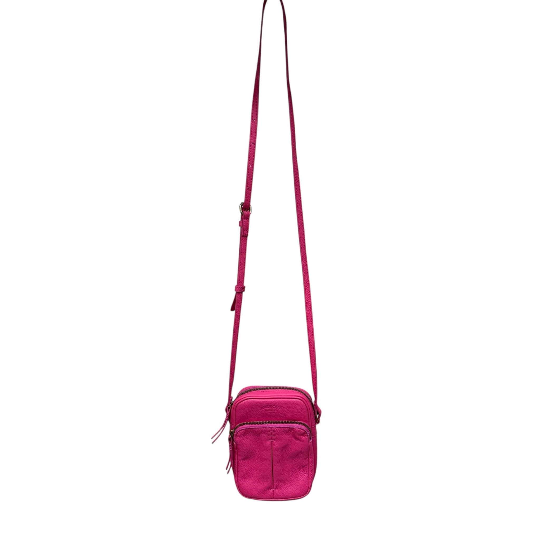 American Leather Cleveland Pink Crossbody Bag