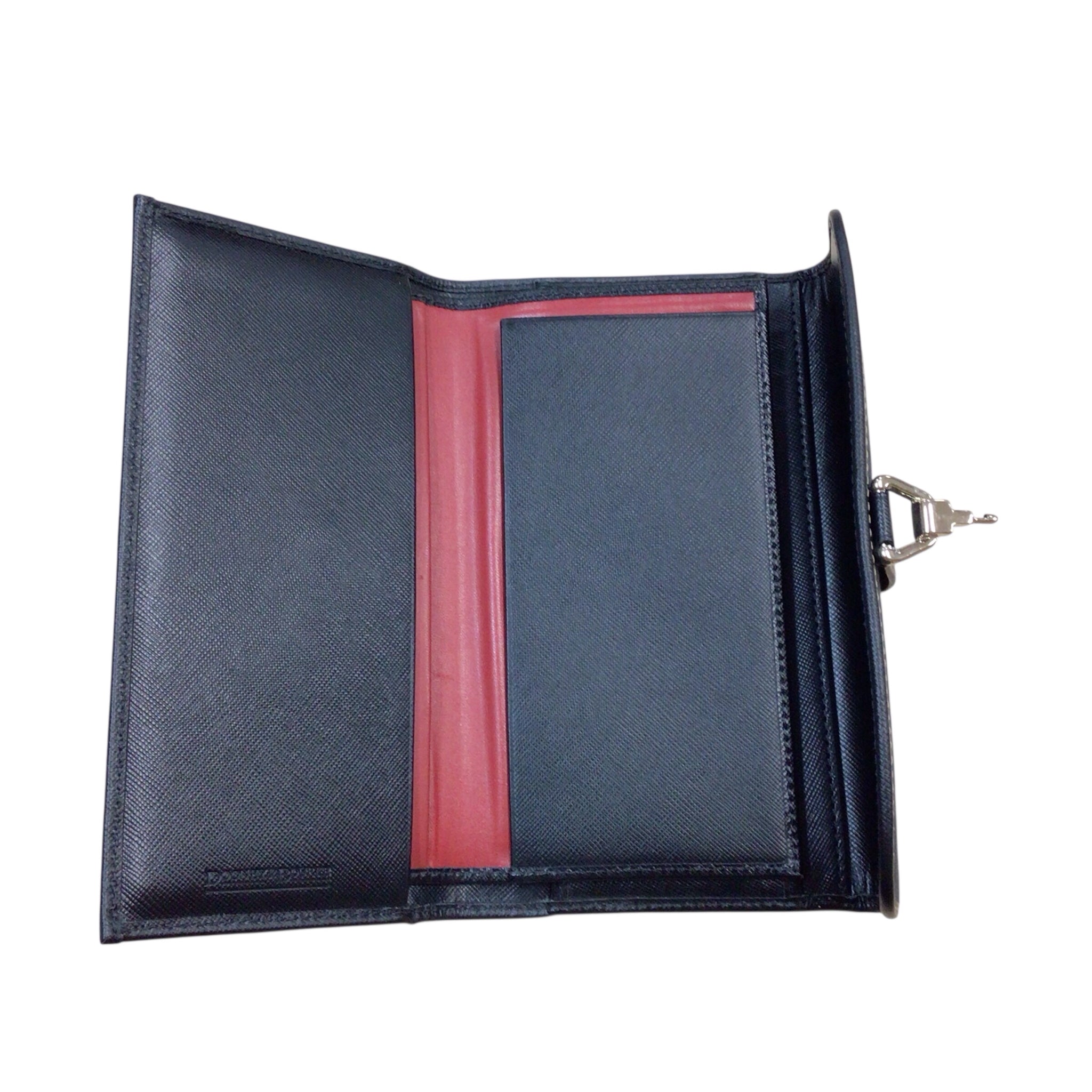 Dooney & Bourke Black Signature Canvas Bucklet Wallet