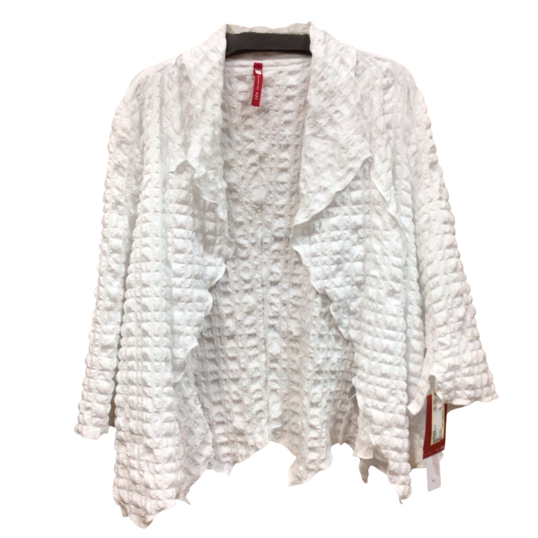 IC Collection White Long Sleeve Cardigan Size XL NWT