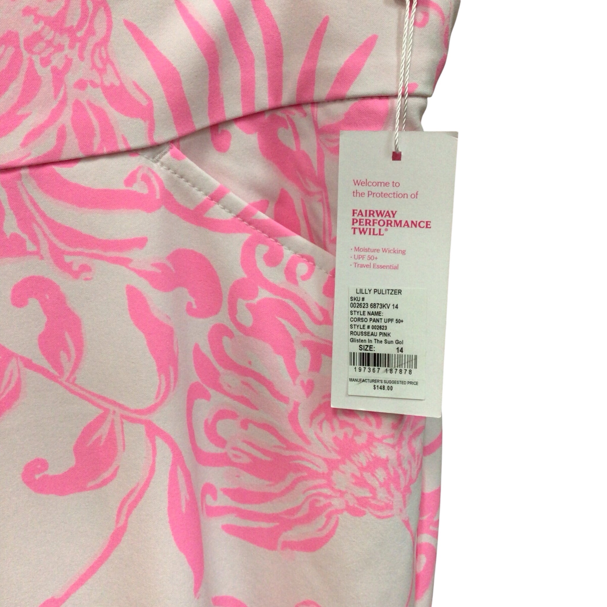Lilly Pulitzer Pink Corso Pants Size 14 Pants NWT