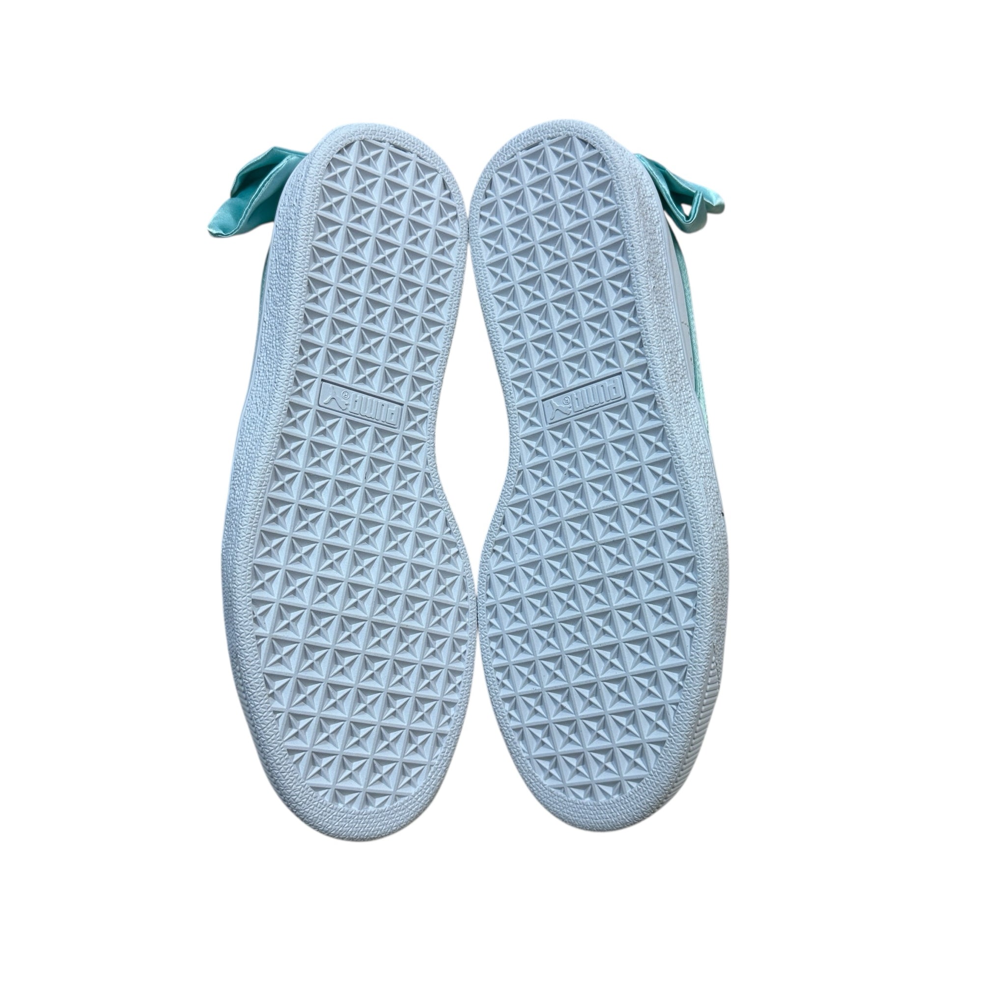 Puma Basket Bow Jr Island Paradise White Sneakers Women's Size 8.5