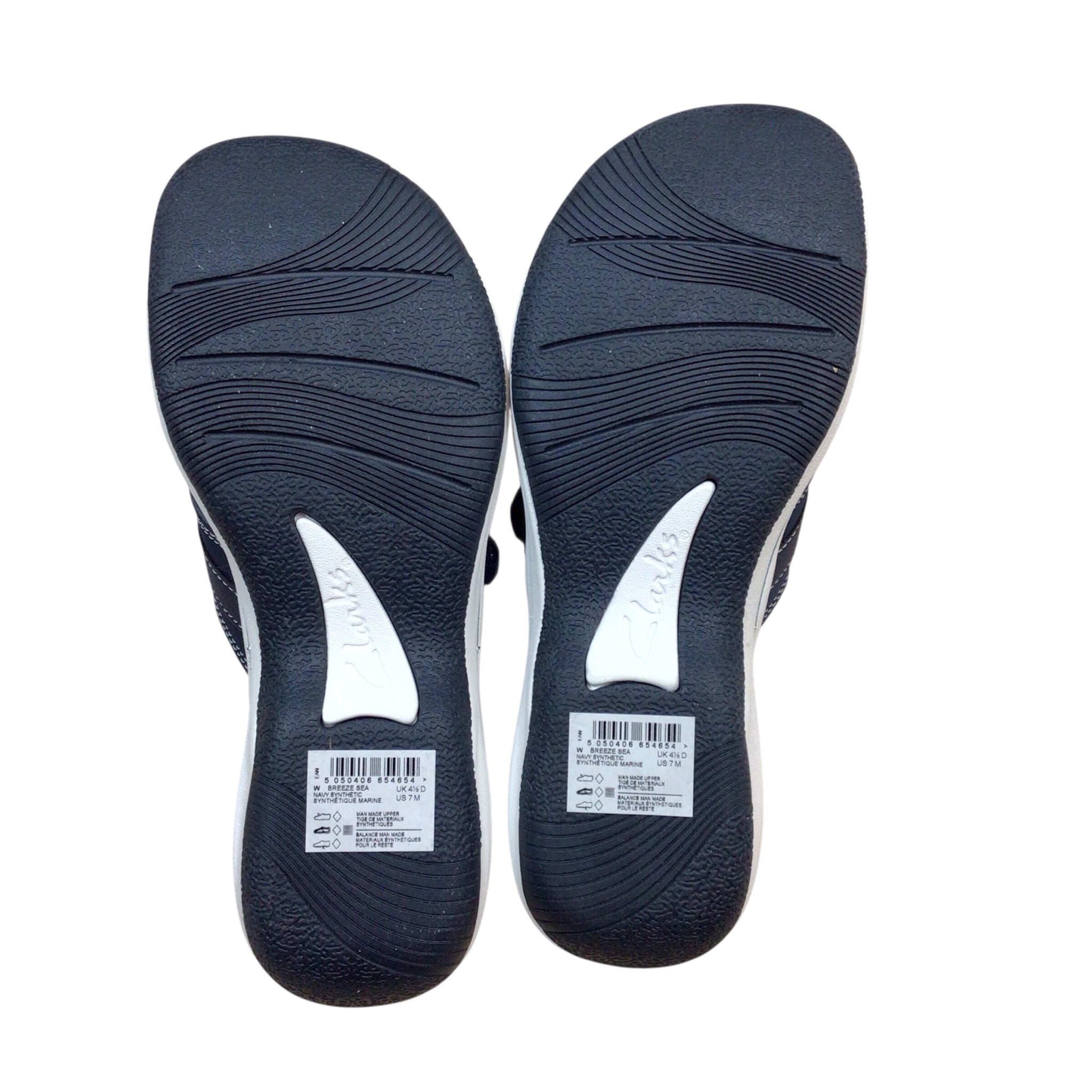 Clarks "Breeze Sea" Navy Cloudstepper Sandals Size 7