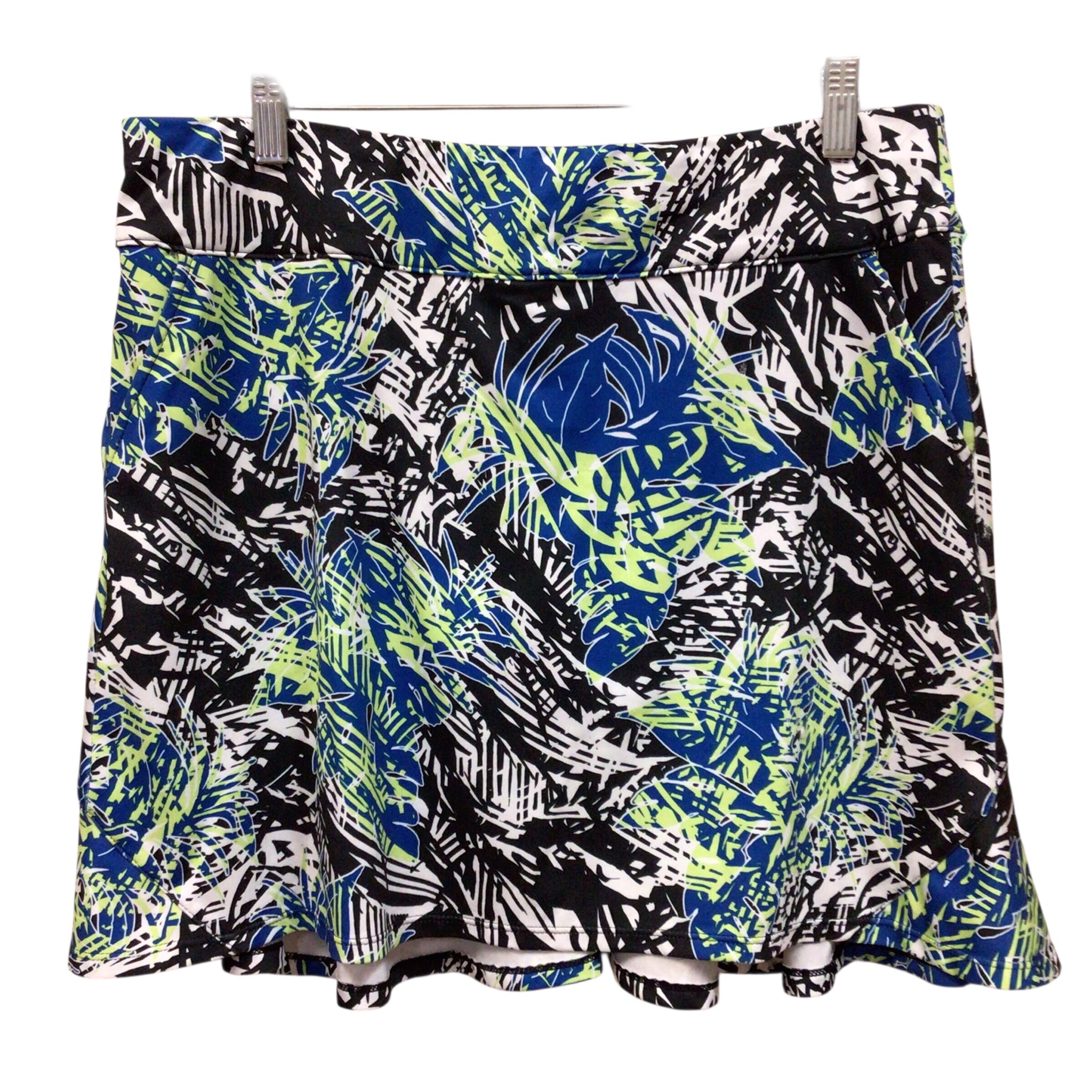Coral Bay Blue & Green Tropical Women's Skort Size Medium