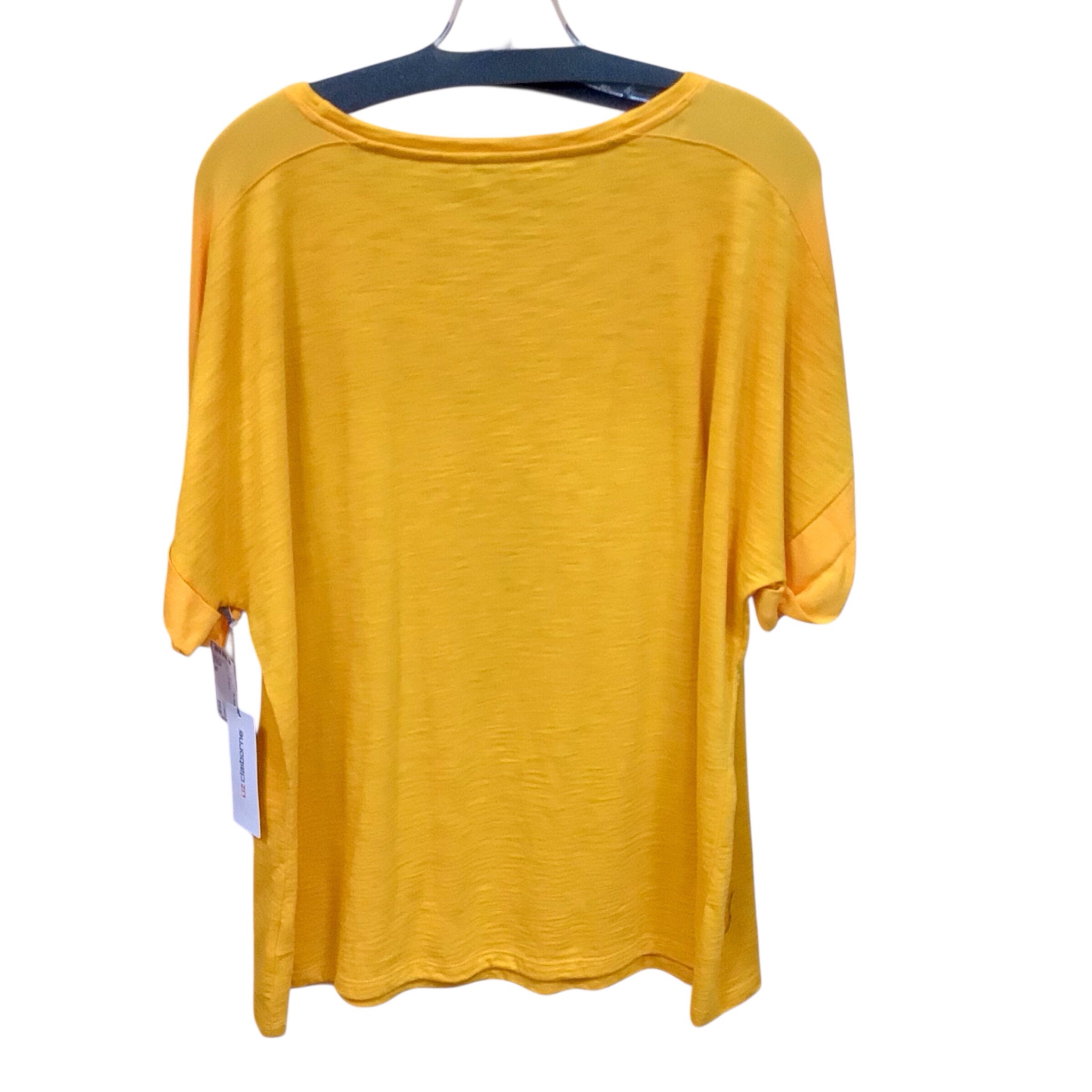 Liz Claiborne Yellow Short Sleeve Top Size XL NWT