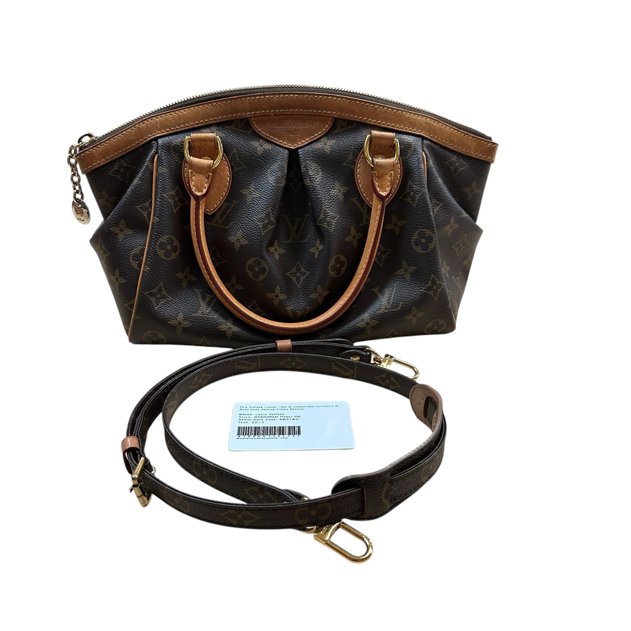 Louis Vuitton 2013 Tivoli PM Satchel with Crossbody Strap